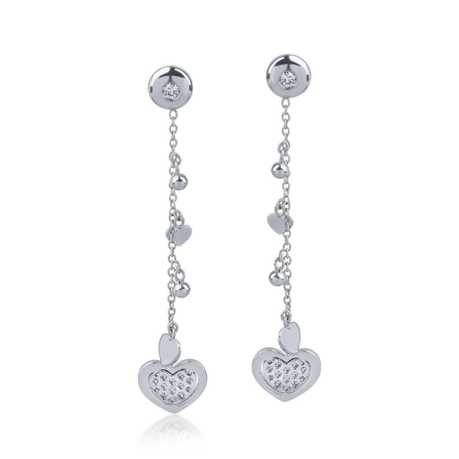 Kolczyki z białego złota z diamentami o masie 0.22ct-186226