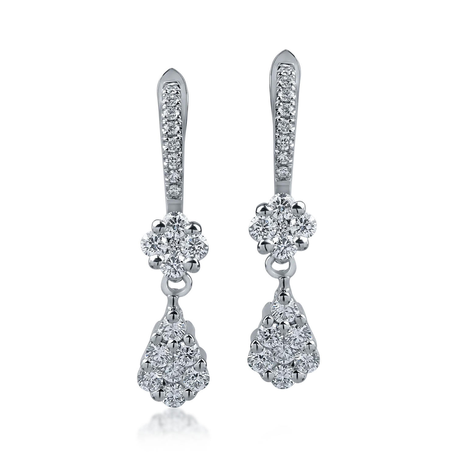 White gold earrings with 0.92ct diamonds