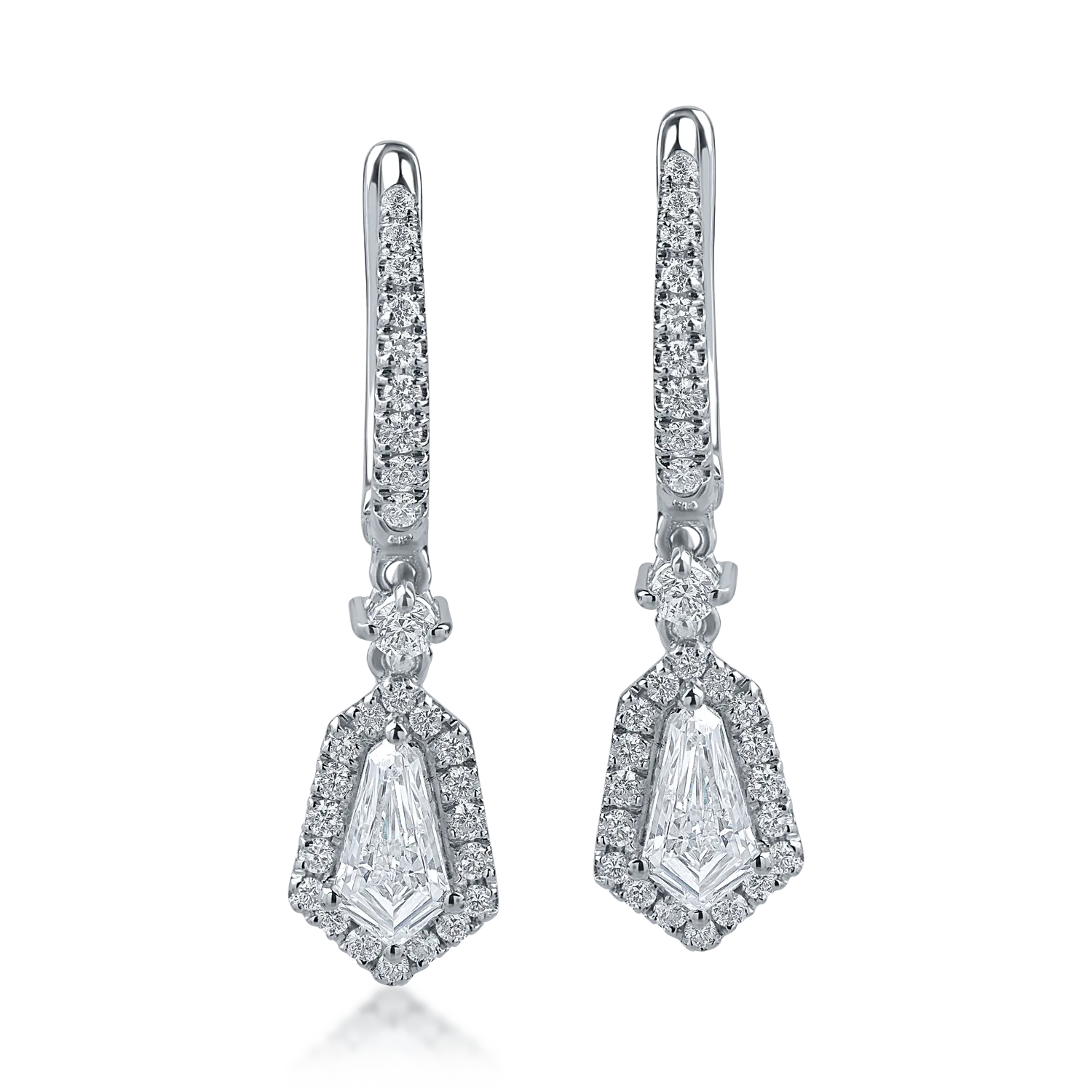 Fehér arany fülbevaló 1.26ct gyémántokkal-186231