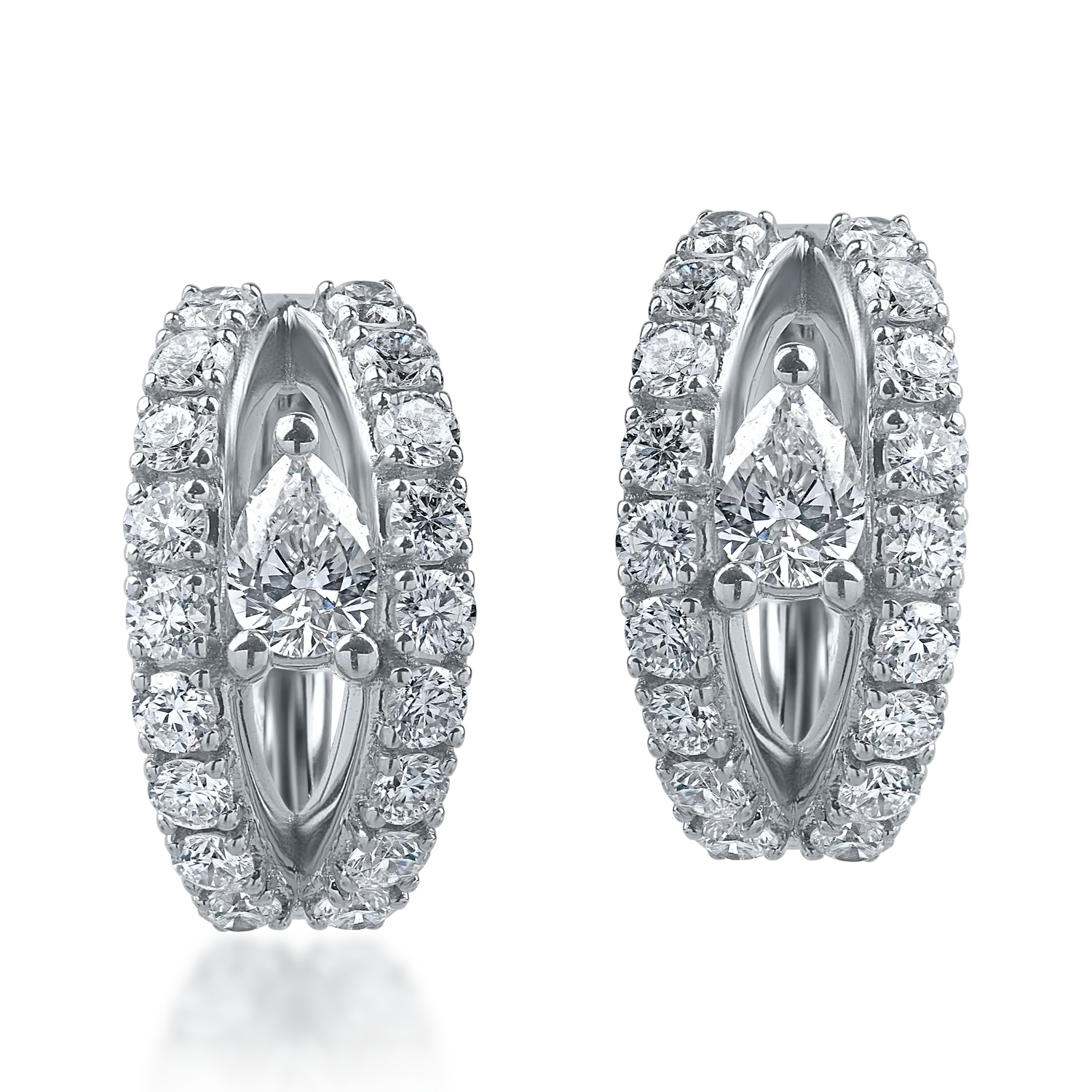 White gold earrings with 1.04ct diamonds