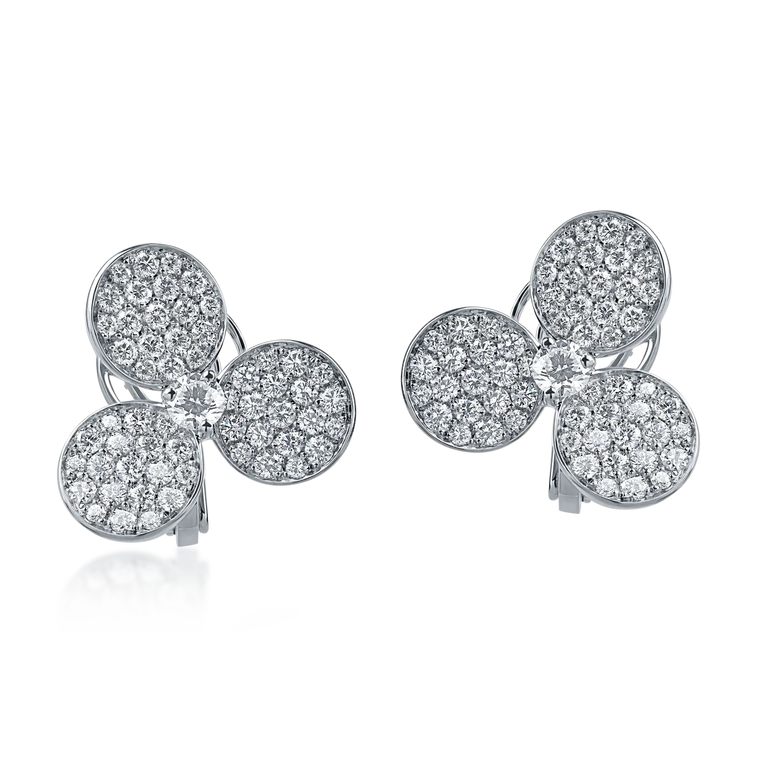 White gold earrings with 1.76ct diamonds