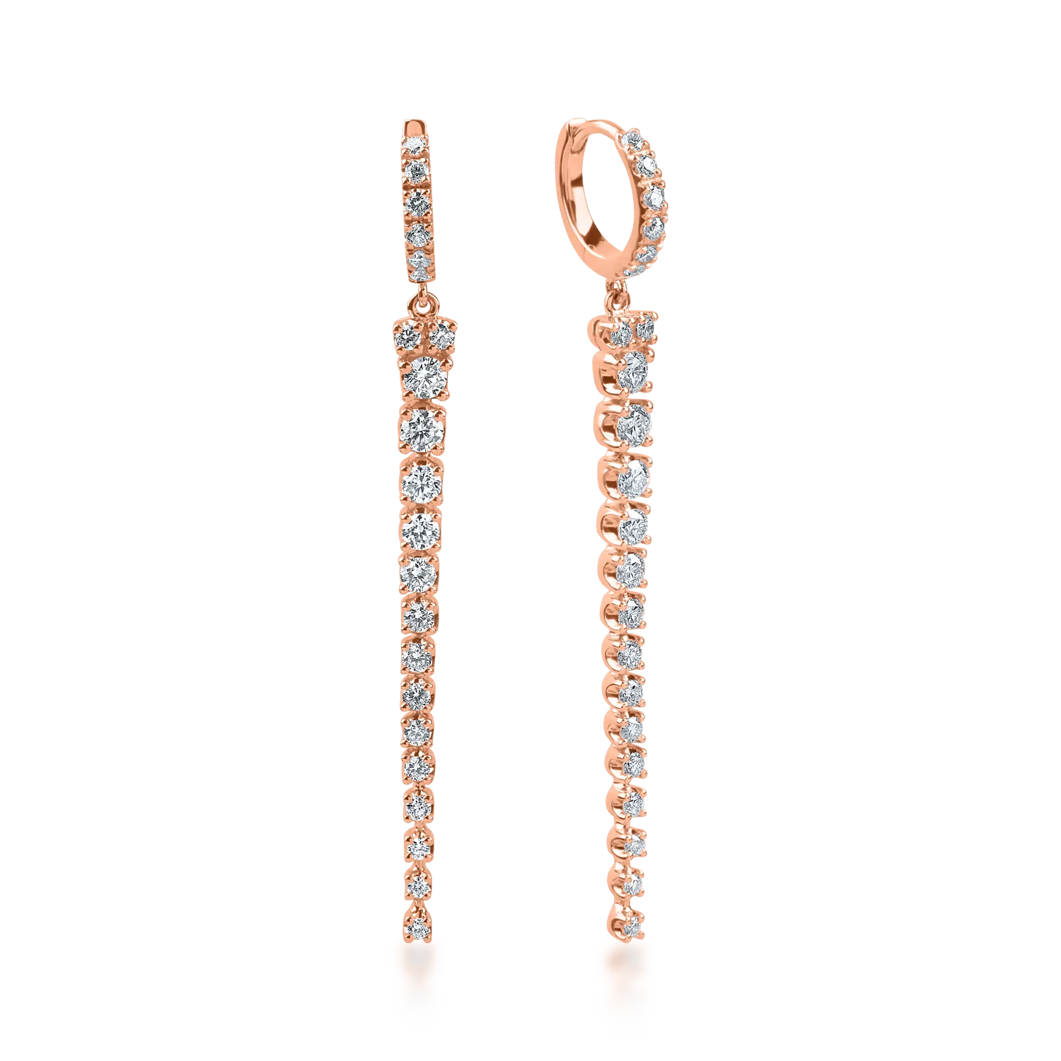 Rose gold earrings with 1.06ct diamonds