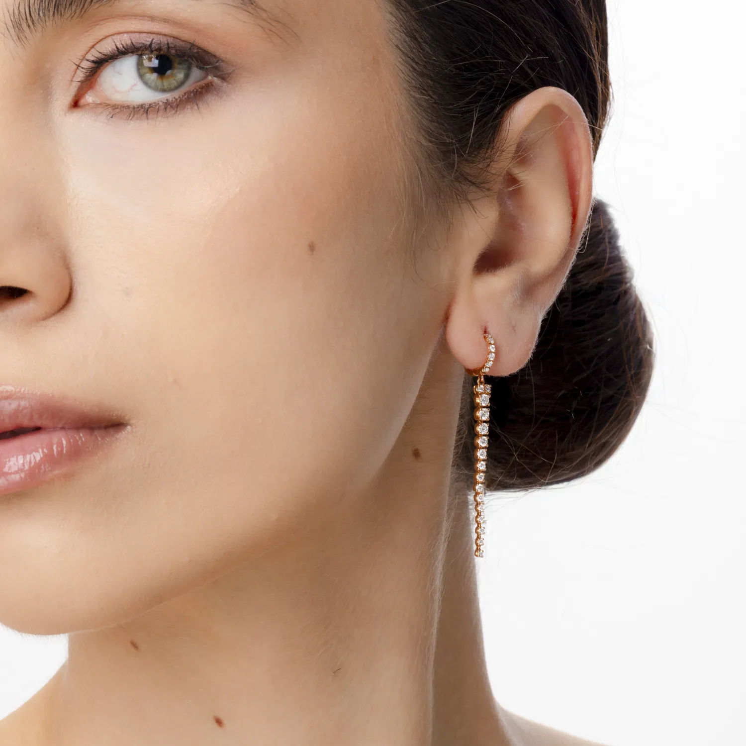 Rose gold earrings with 1ct diamonds