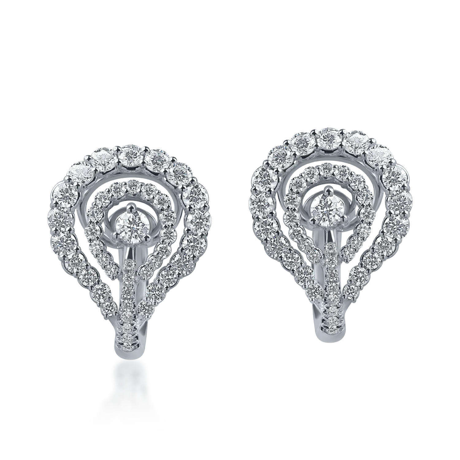 White gold earrings with 2.36ct diamonds