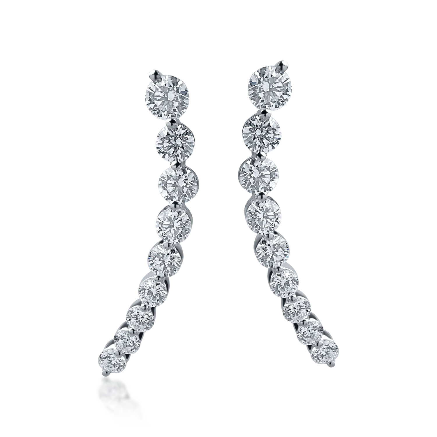Cercei din aur alb cu diamante de 1.04ct-186263