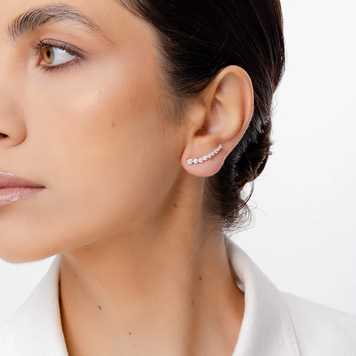 White gold earrings with 1ct diamonds