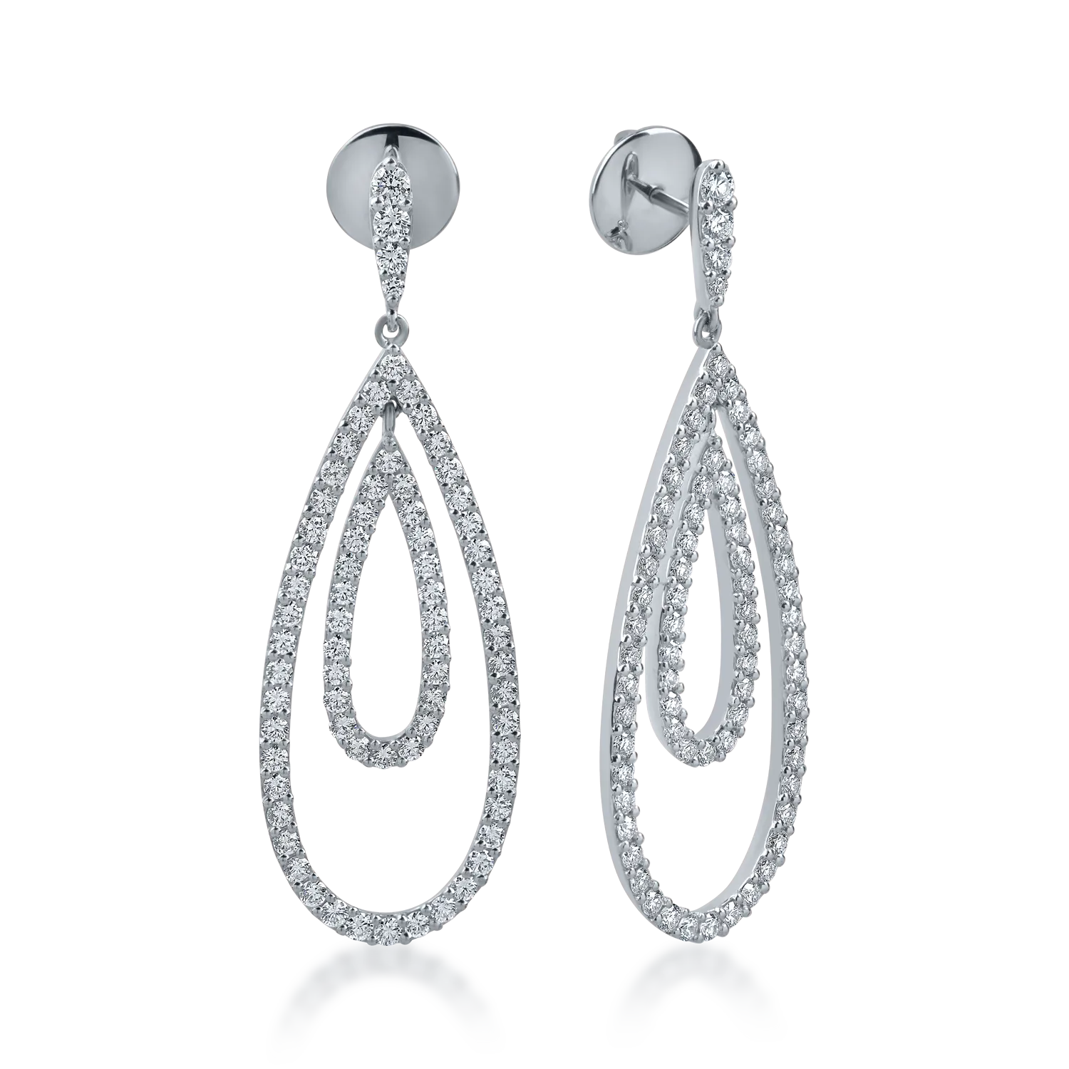 White gold earrings with 2.7ct diamonds