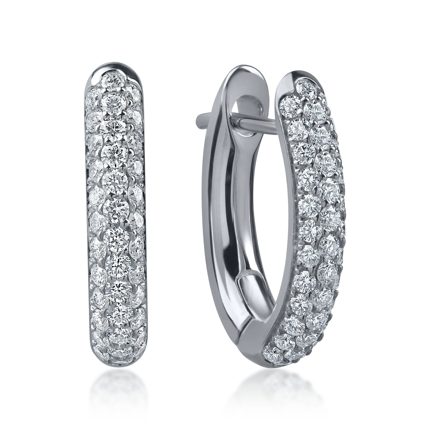 Teilor Cercei din aur alb cu diamante de 0.84ct