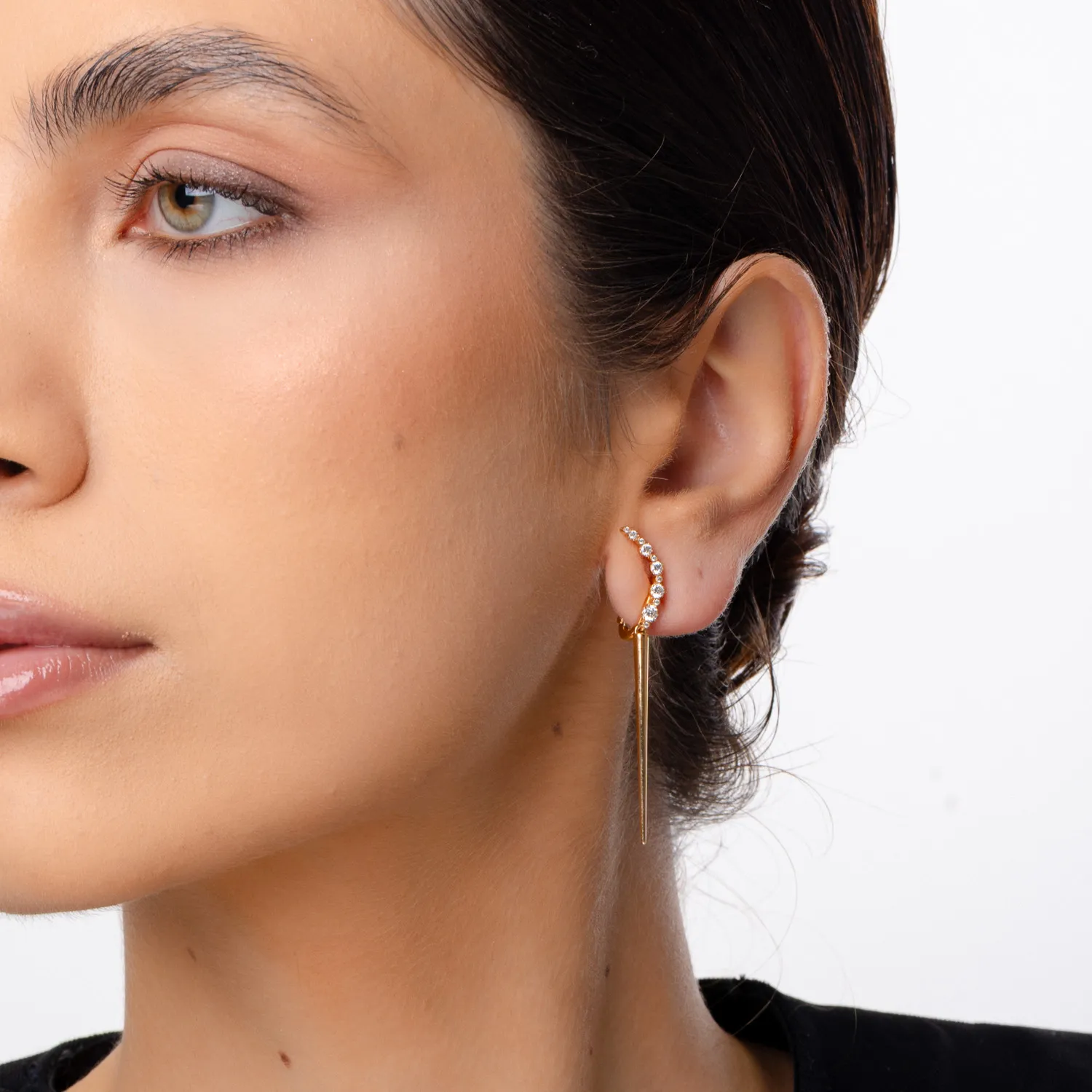 Kolczyki z różowego złota z diamentami o masie 0.5ct