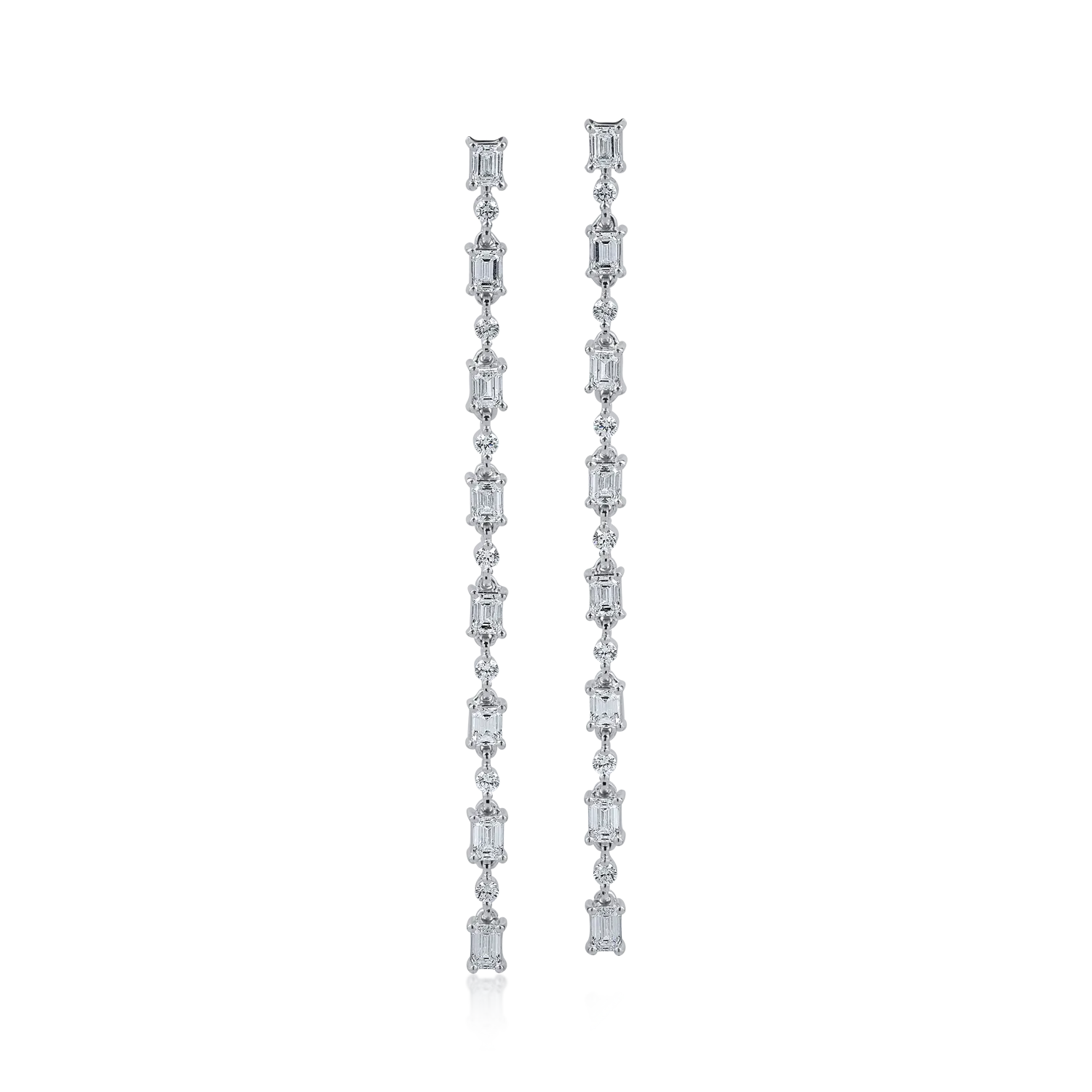 Cercei din aur alb cu diamante de 3.59ct - 1 | YEO