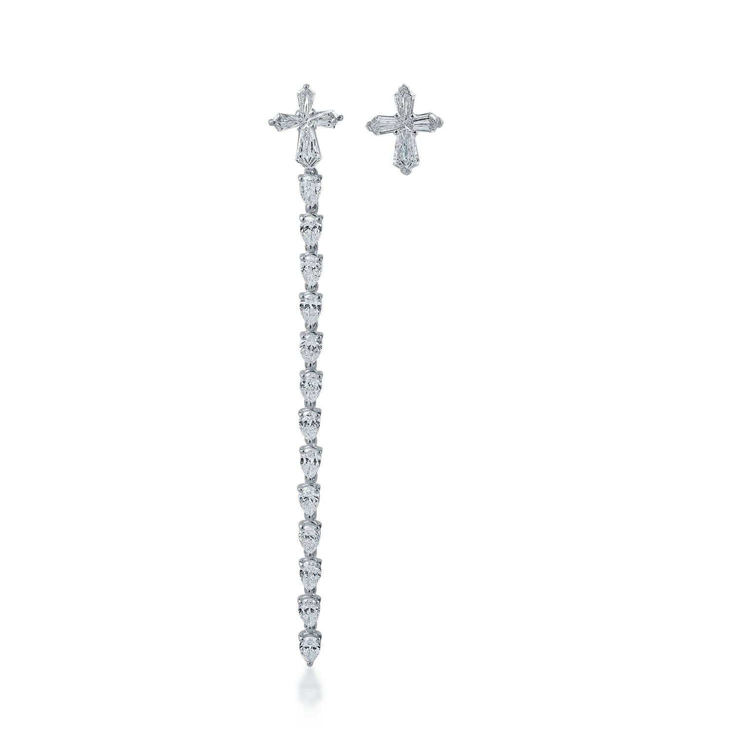 Fehér arany fülbevaló 2.89ct gyémántokkal-186286