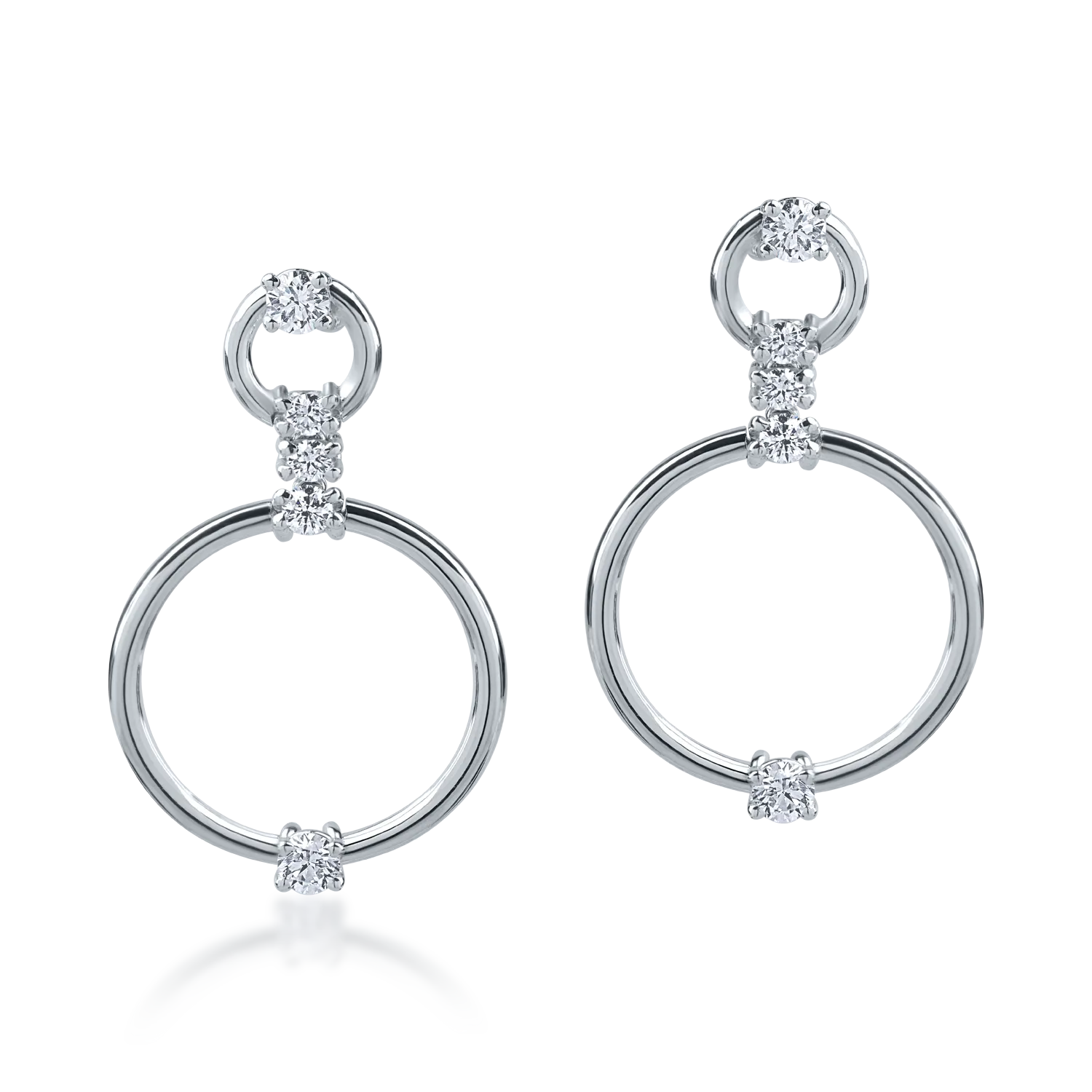 Fehér arany fülbevaló 0.76ct gyémántokkal-186287