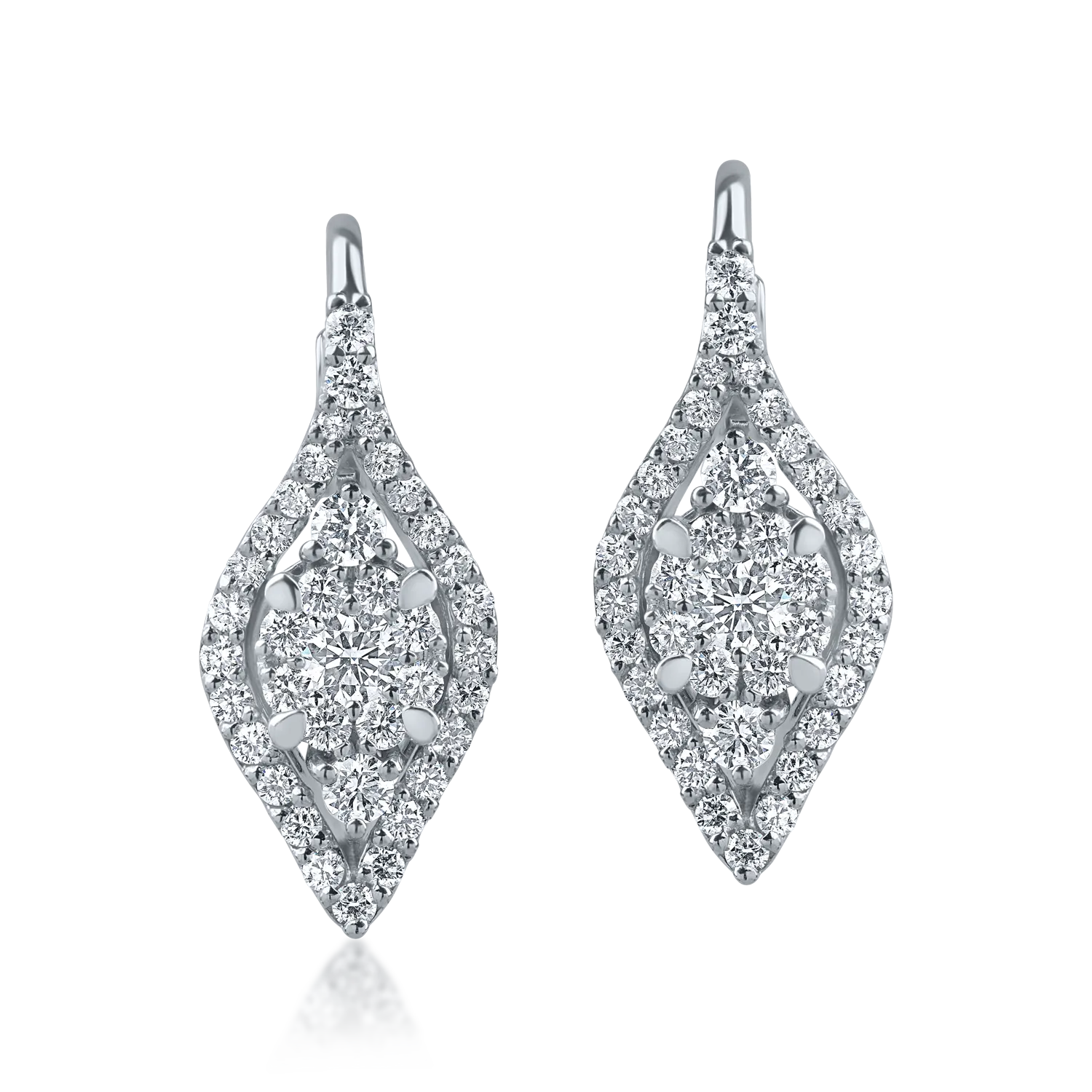 White gold earrings with 0.96ct diamonds