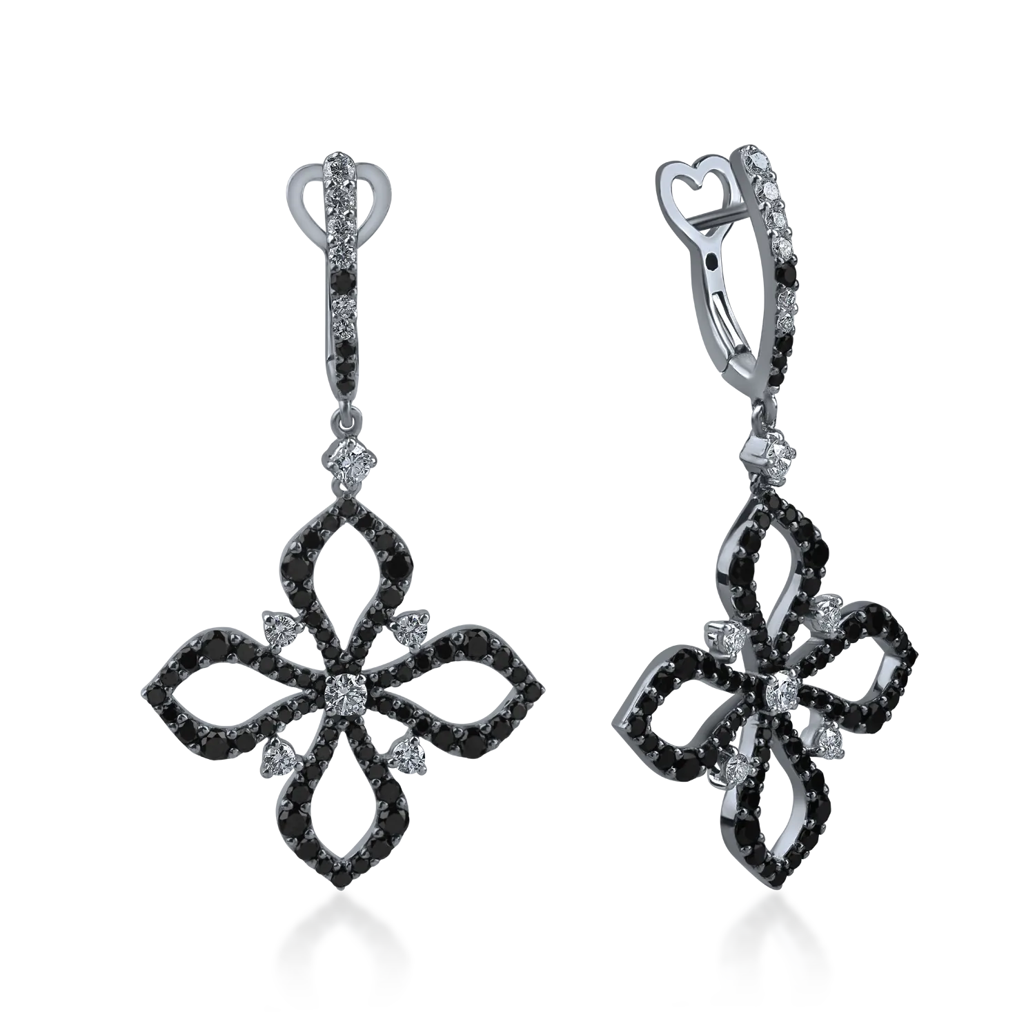 Teilor Cercei din aur negru cu diamante de 2.53ct
