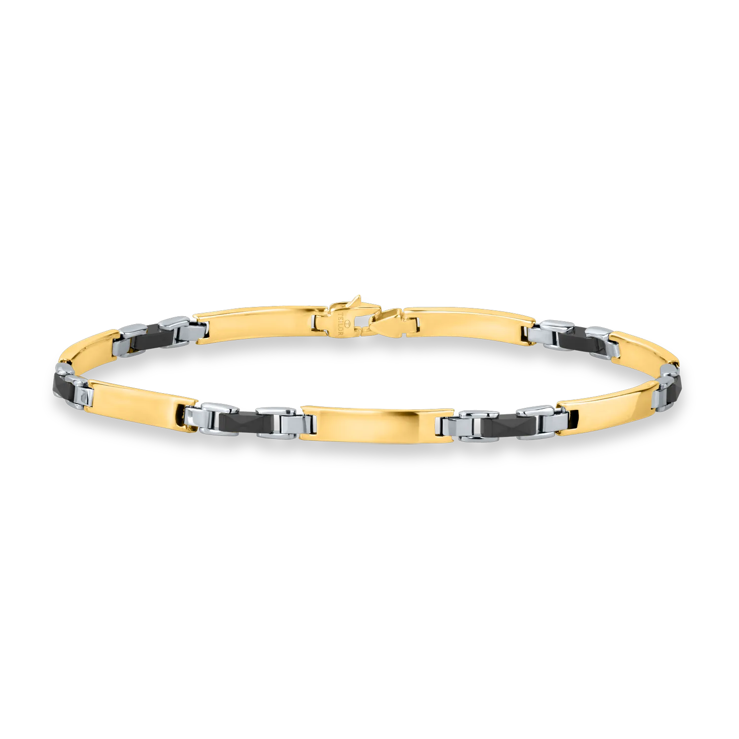 Yellow gold men's bracelet