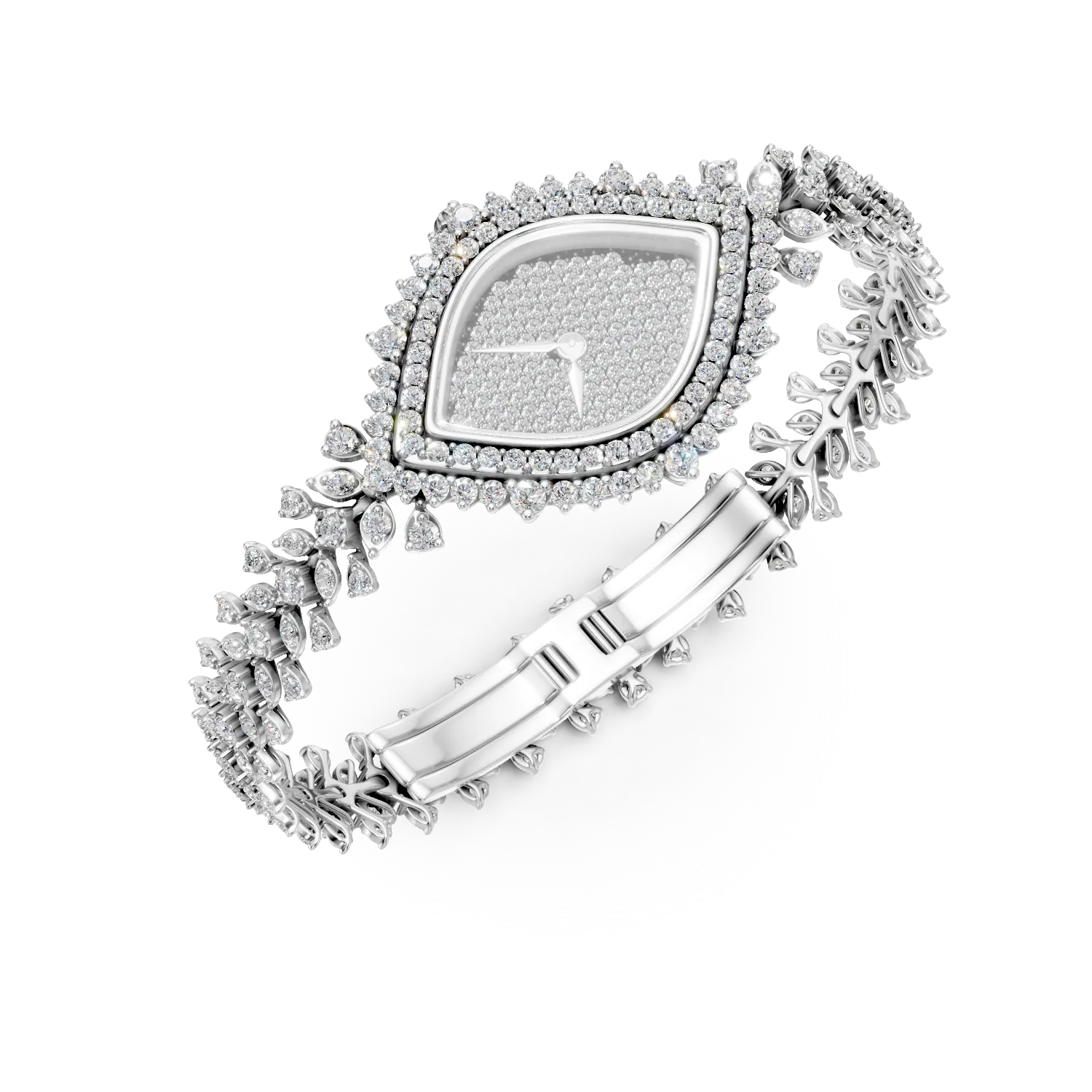 Ceas din aur alb cu diamante de 4.26ct