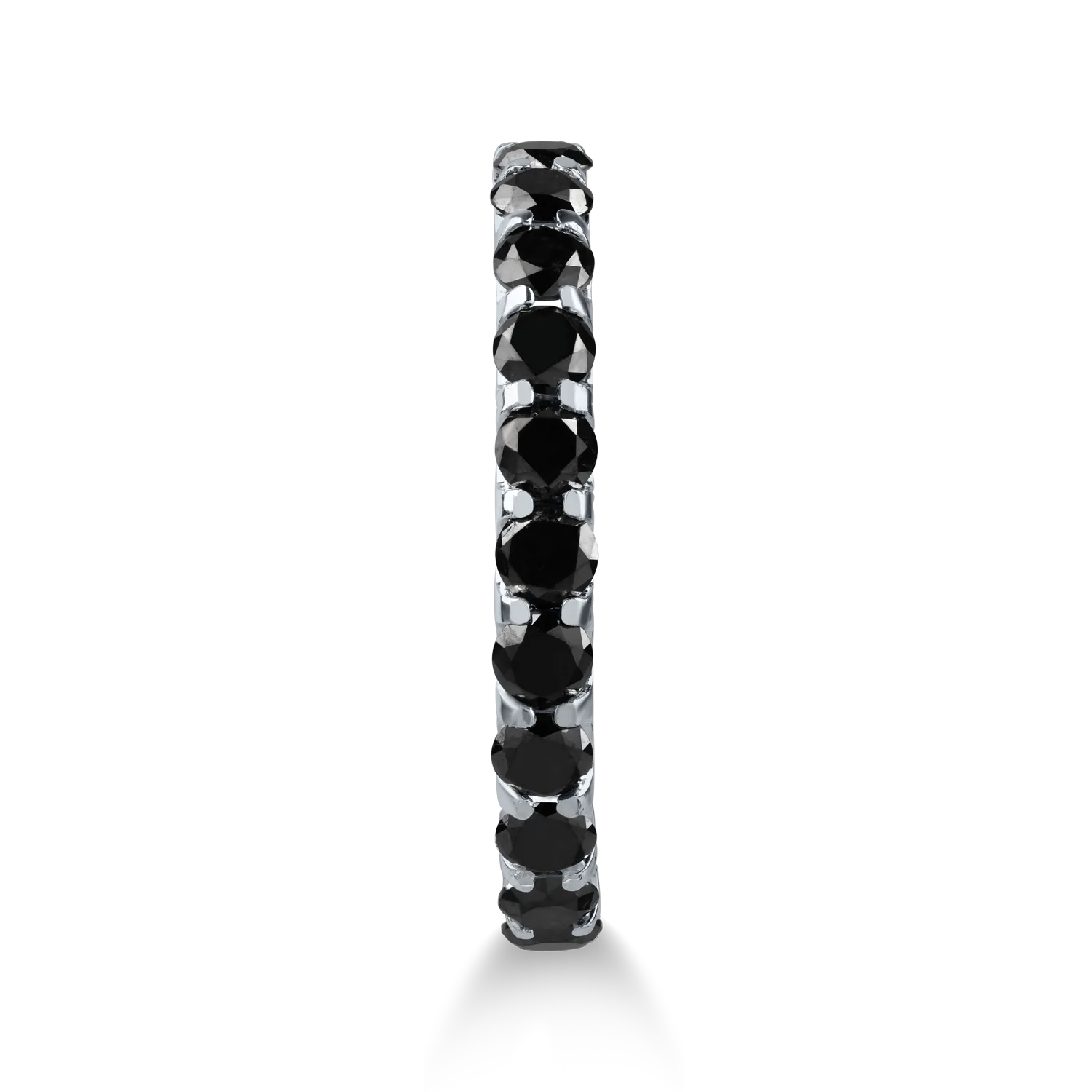 Inel eternity din aur alb cu diamante negre de 2.4ct - 1 | YEO