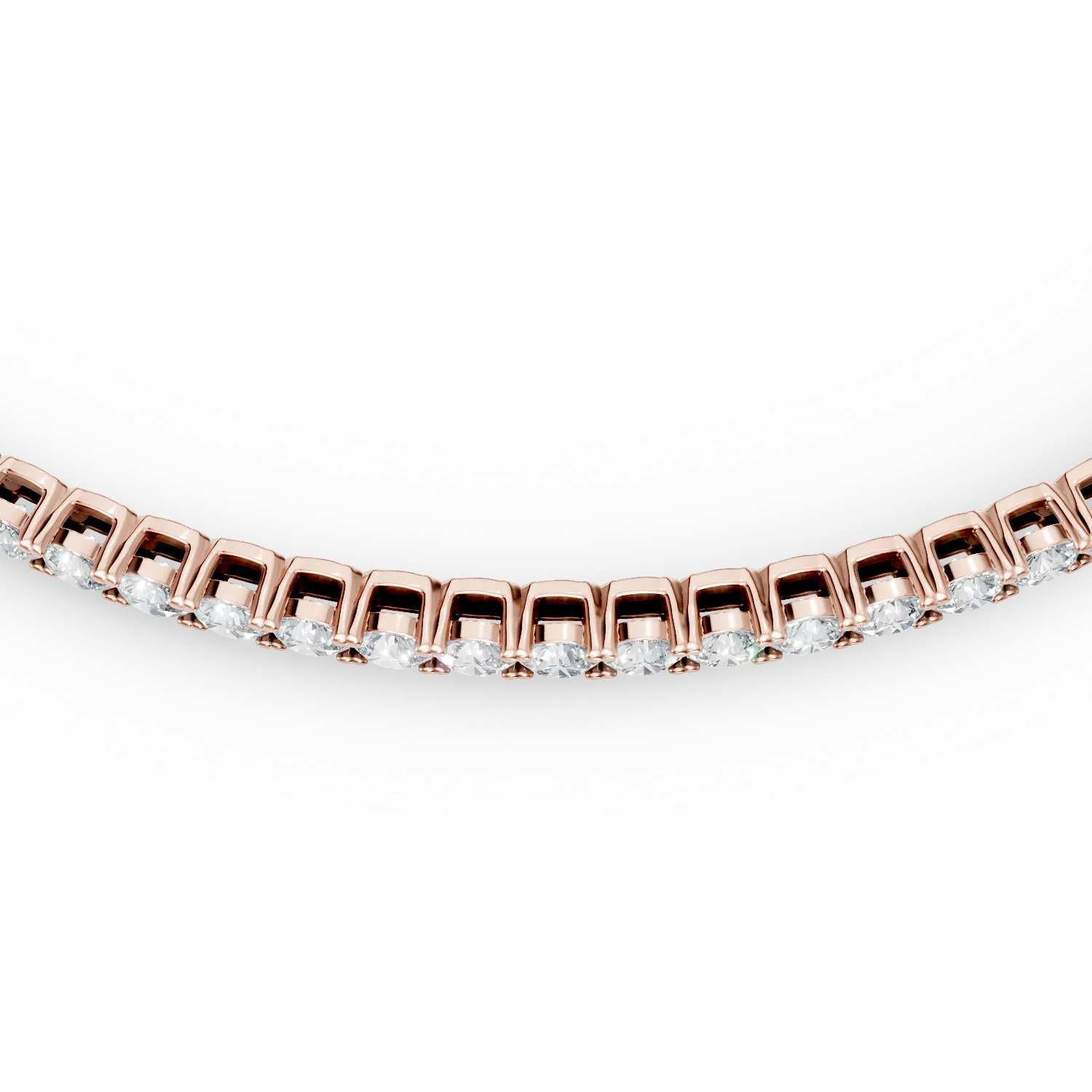 Bransoletka tenisowa z różowego złota z diamentami o masie 3ct