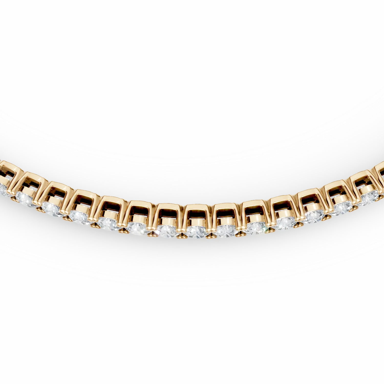 Bransoletka tenisowa z żółtego złota z 3ct diamentami