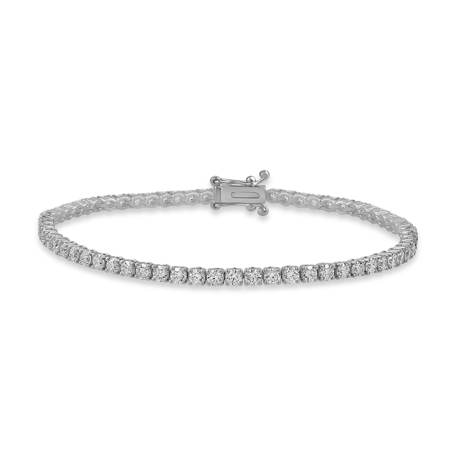 White gold tennis bracelet with 4ct diamonds