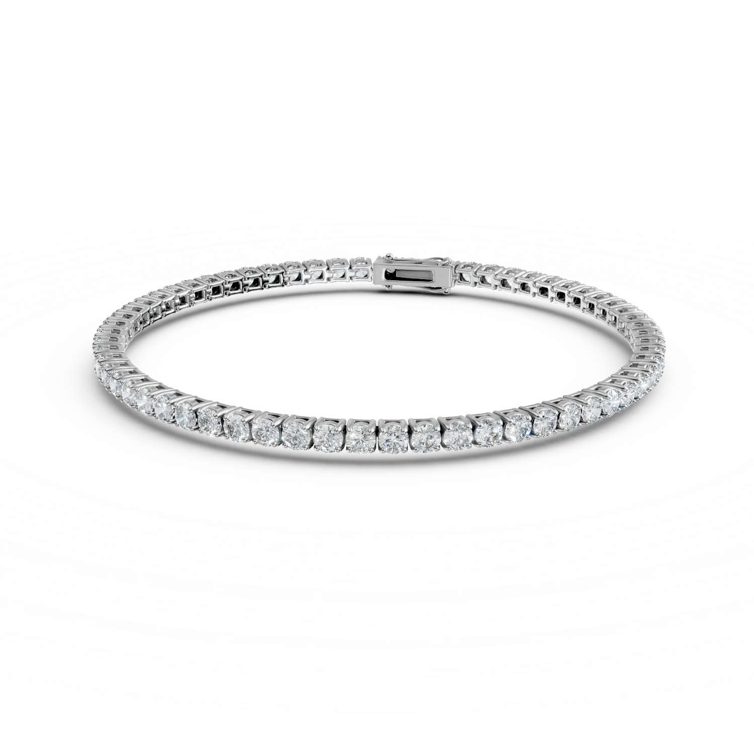 Тенис гривна от бяло злато с 4кт диаманти-186783