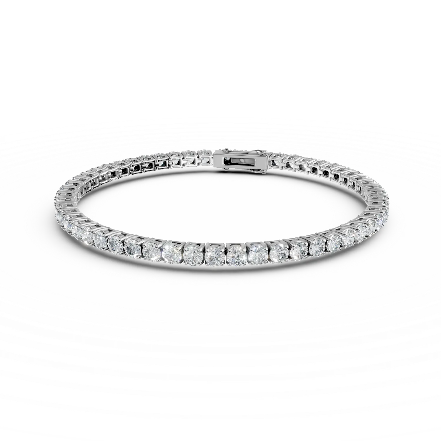 Тенис гривна от бяло злато с 5кт диаманти-186807