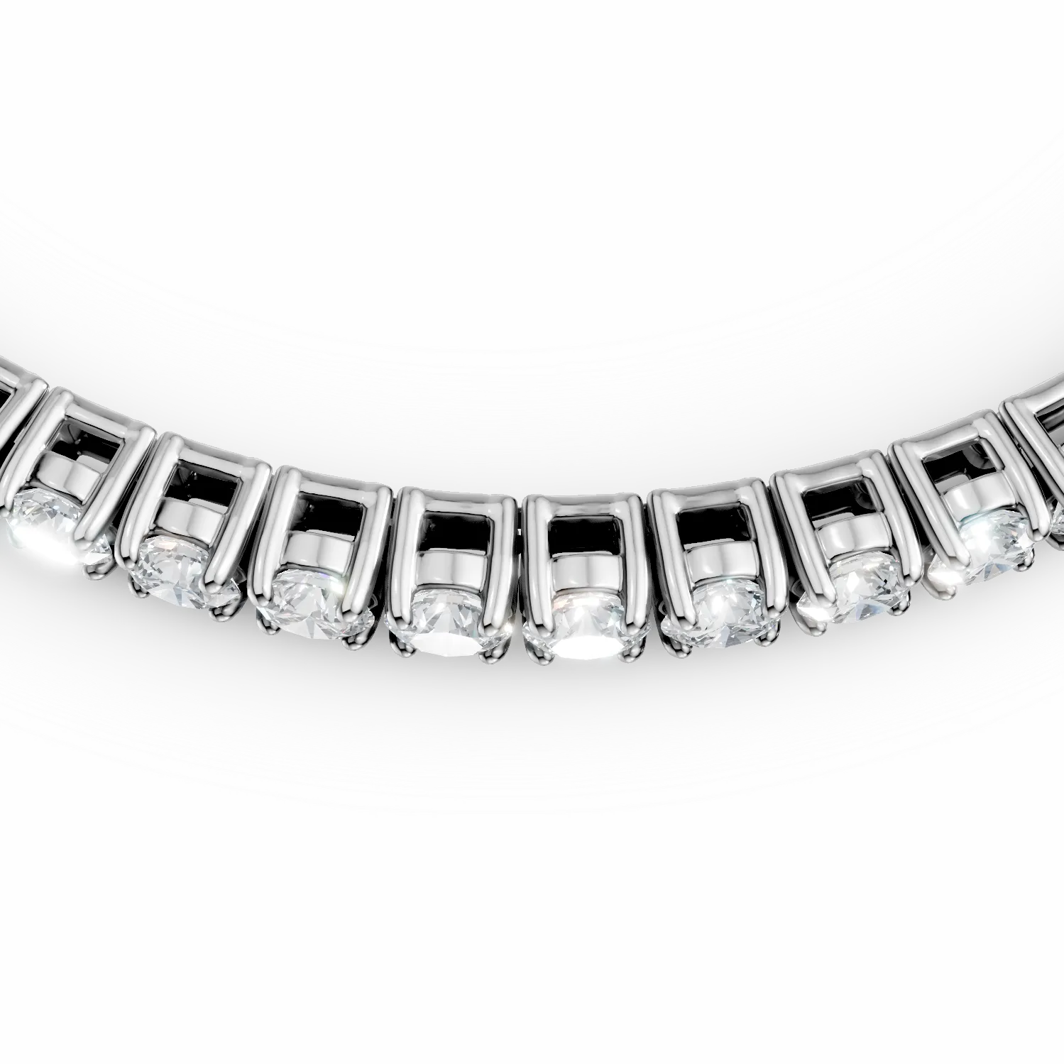 Тенис гривна от бяло злато с 5кт диаманти