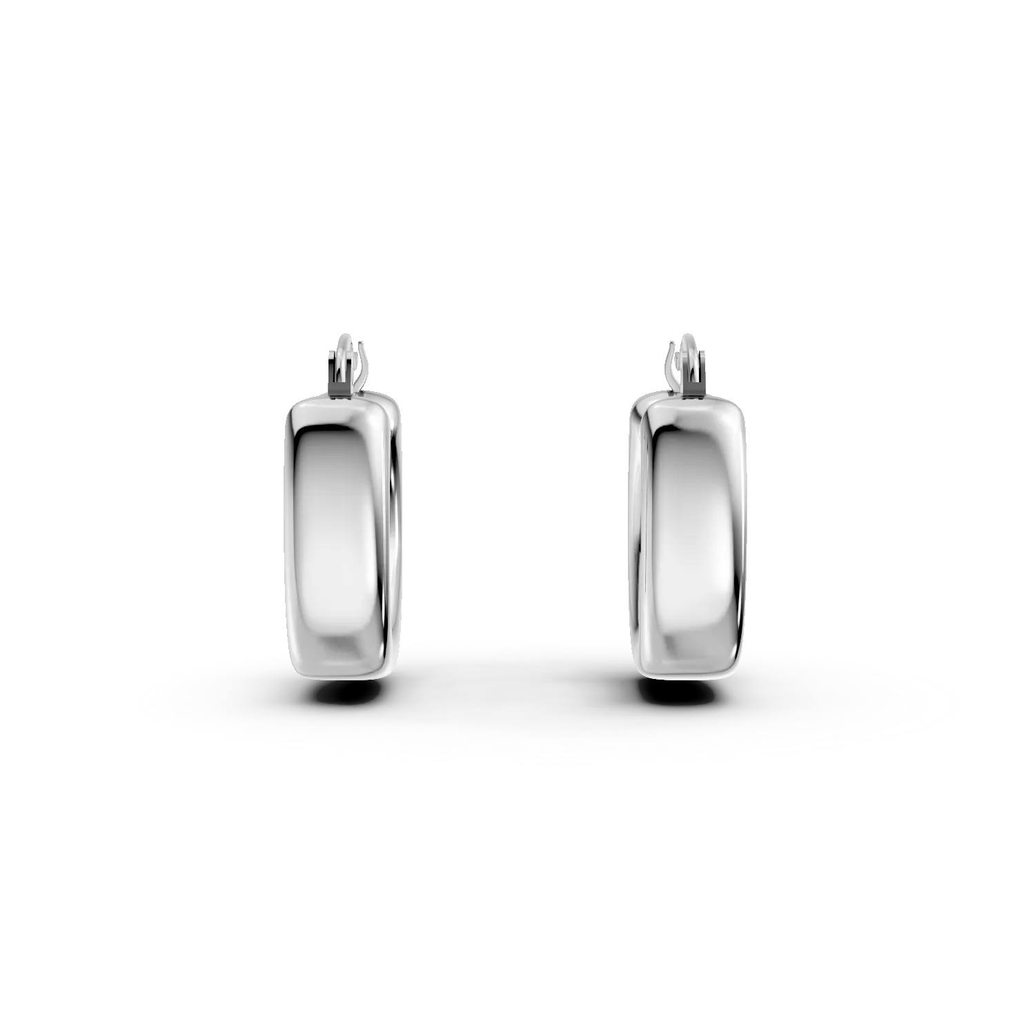 Cercei creole din aur alb