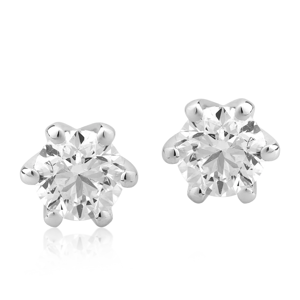 Cercei din platina cu diamante de 0.8ct