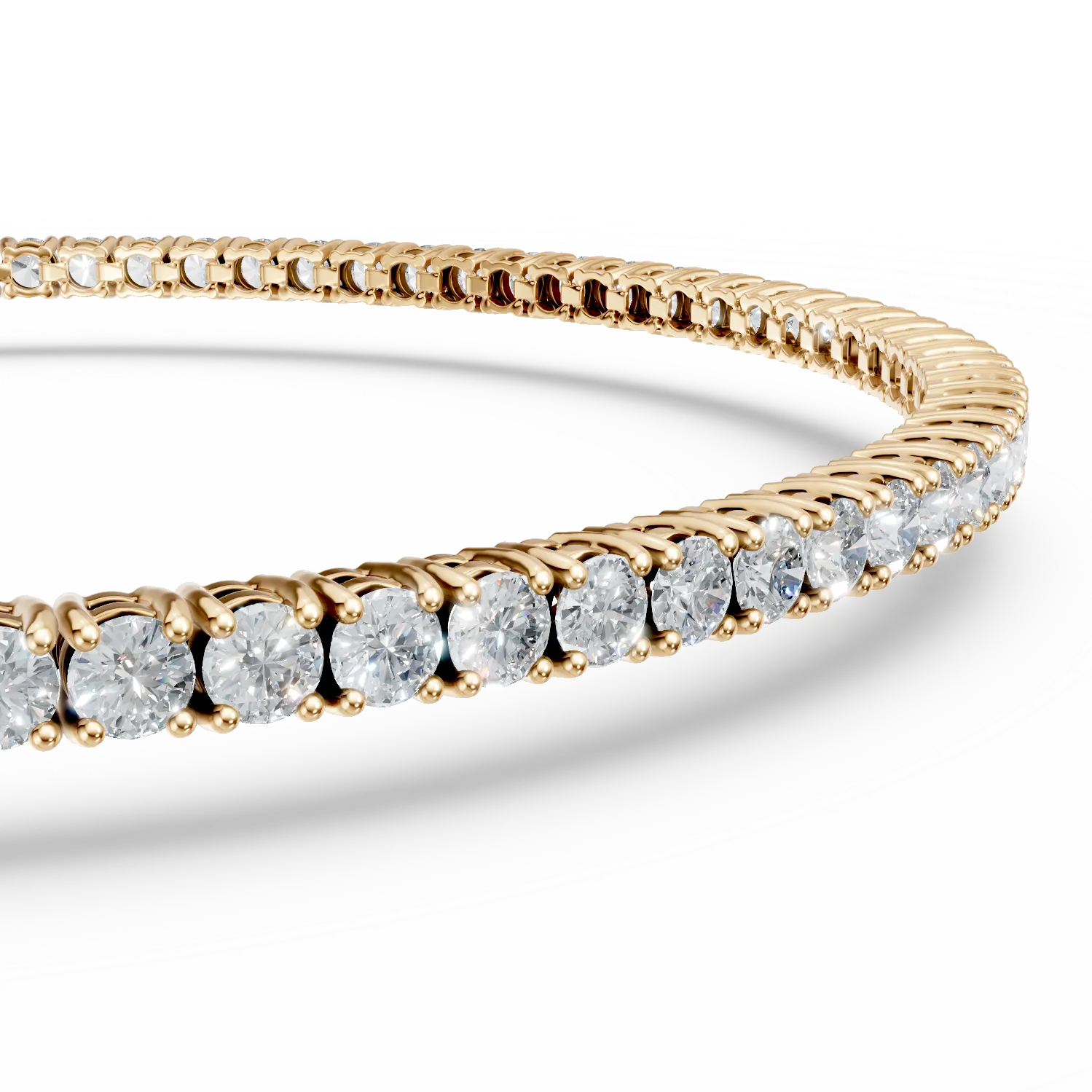 Sárga arany tenisz karkötő 2.5ct gyémántokkal