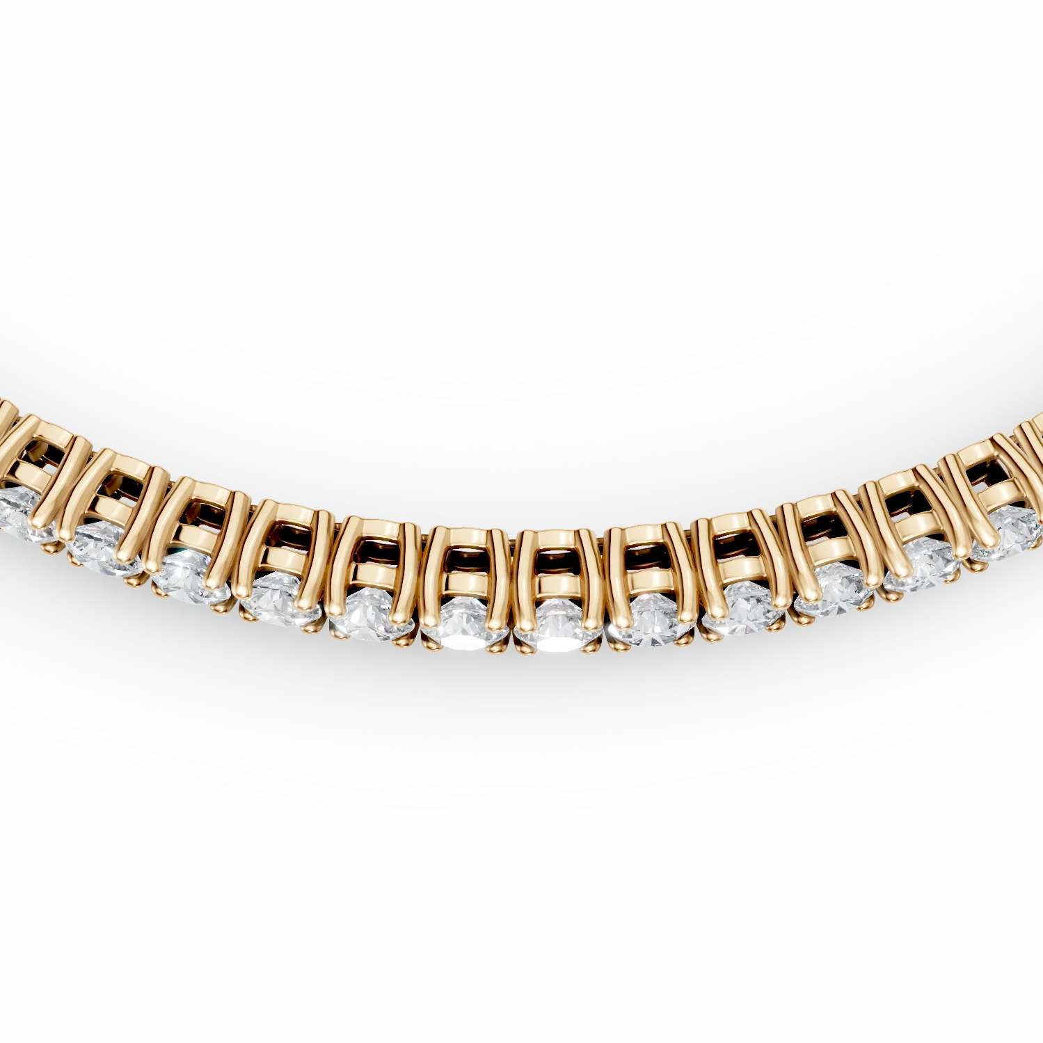 Sárga arany tenisz karkötő 2.5ct gyémántokkal