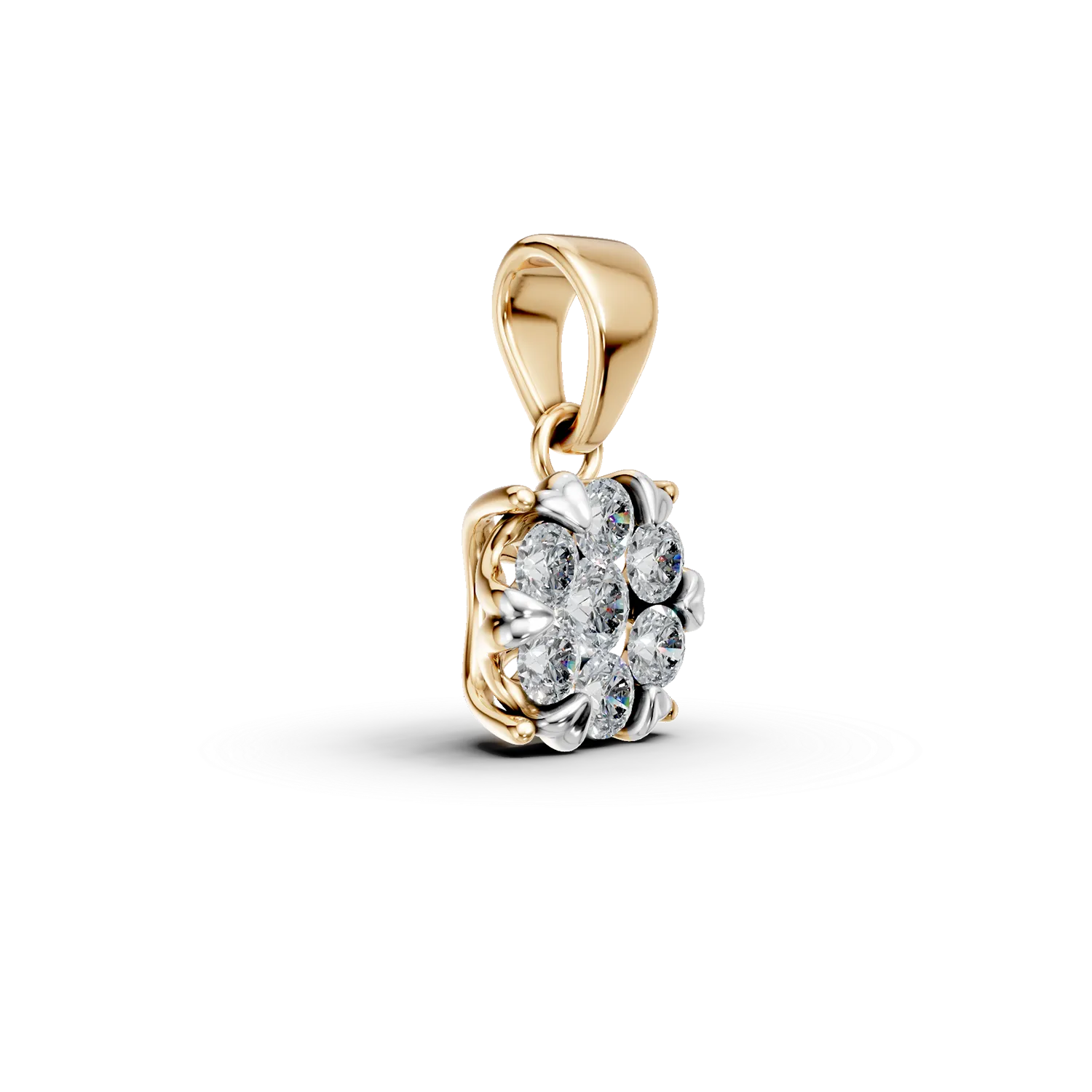 Yellow gold pendant with 0.3ct diamonds