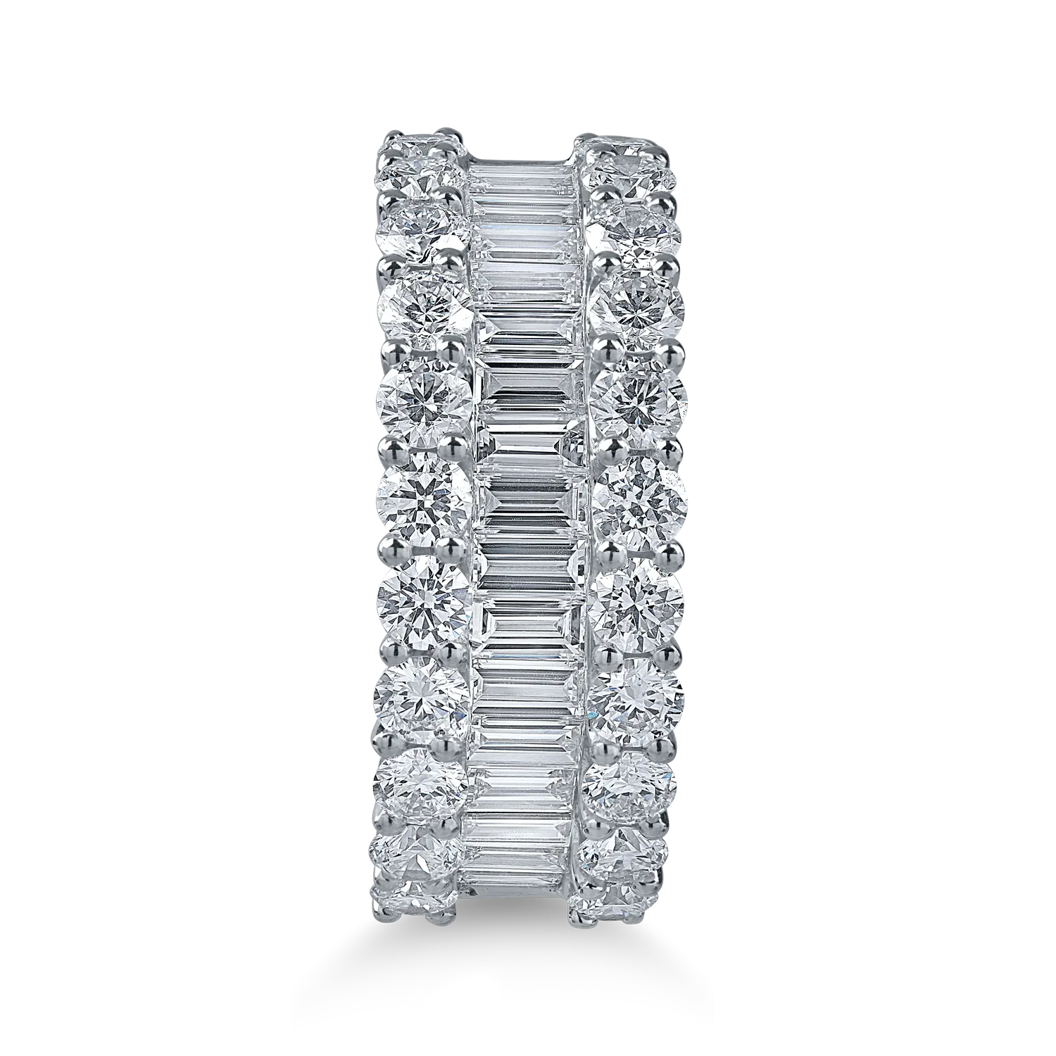 Inel din aur alb cu diamante microsetting de 2.6ct