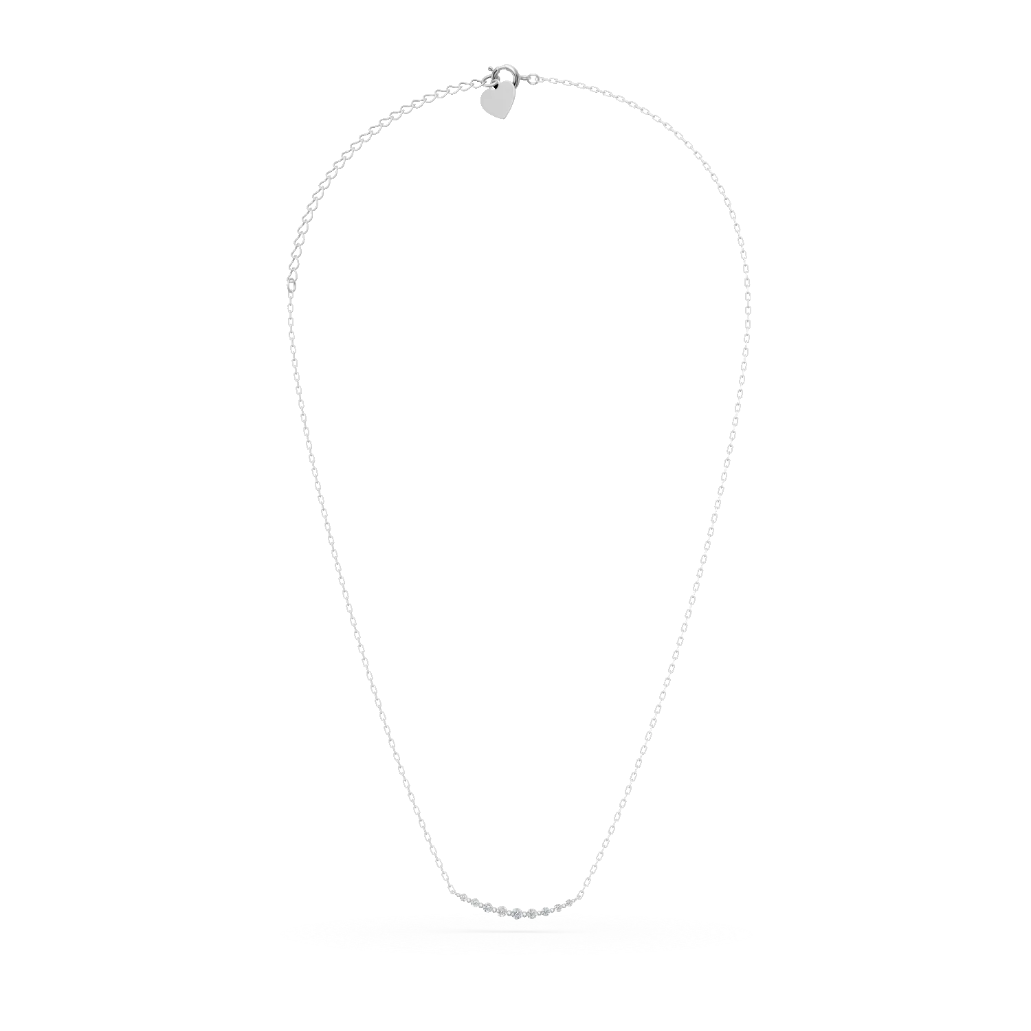 White gold necklace with 0.09ct diamonds