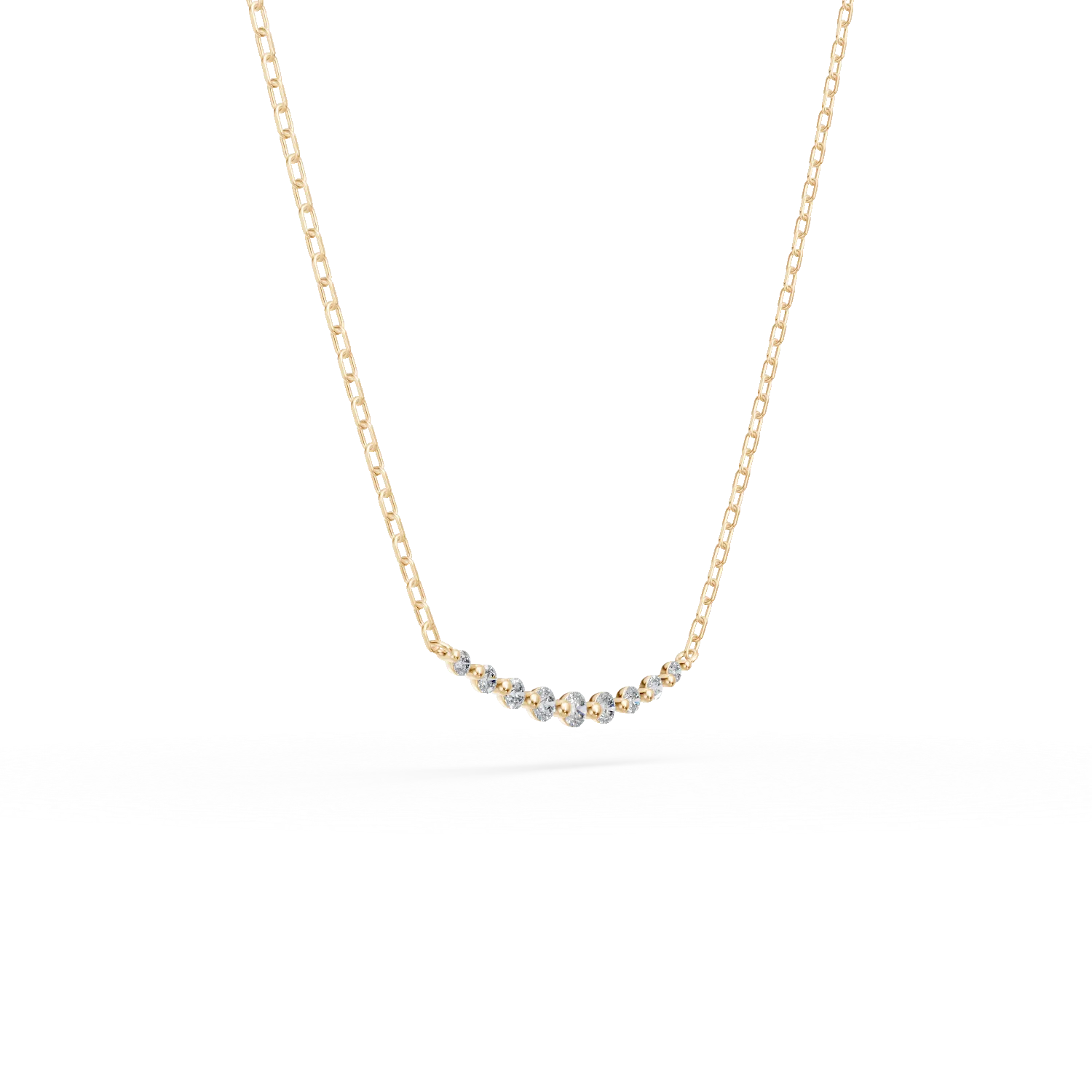 Colier din aur galben cu diamante de 0.09ct