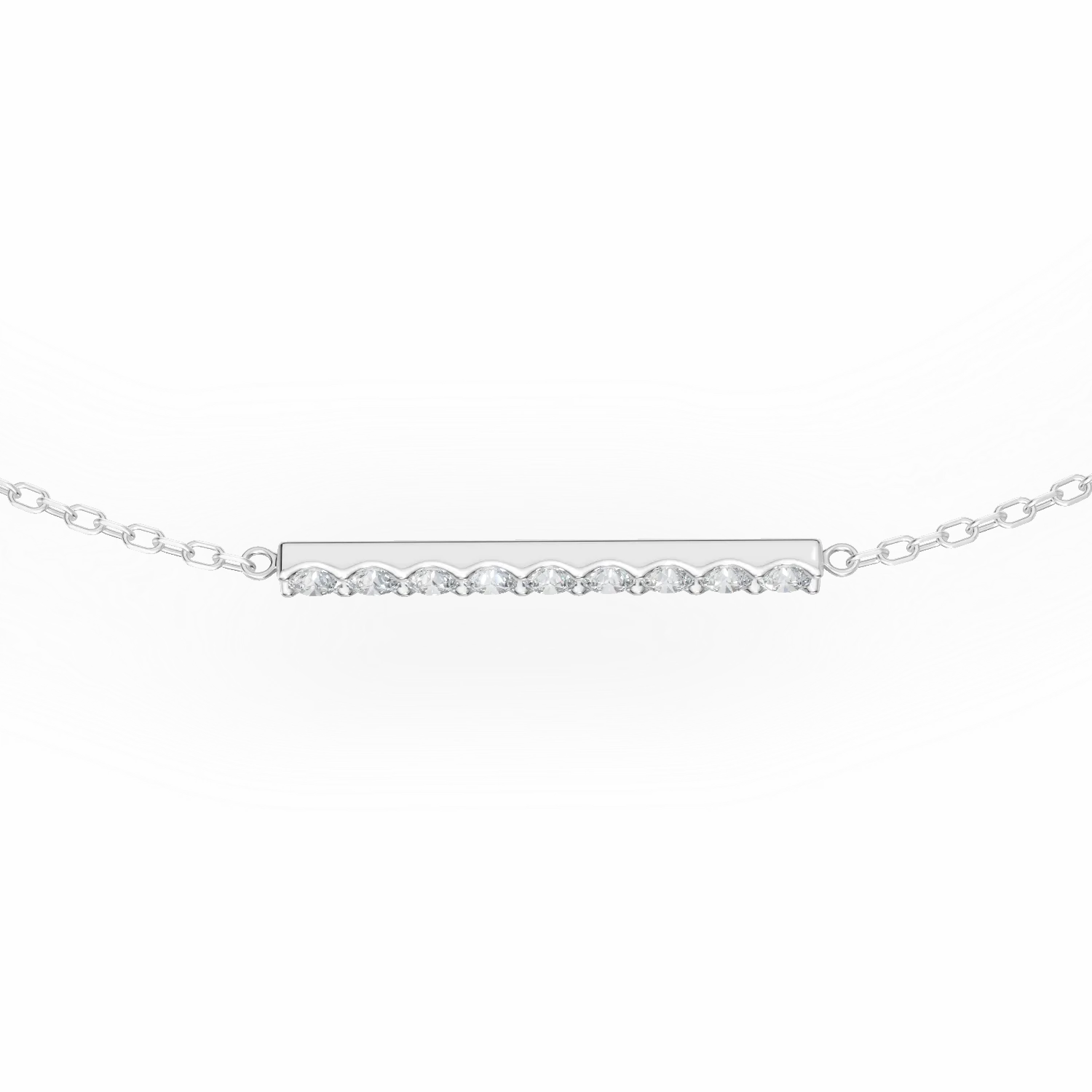 White gold bracelet with 0.1ct diamonds