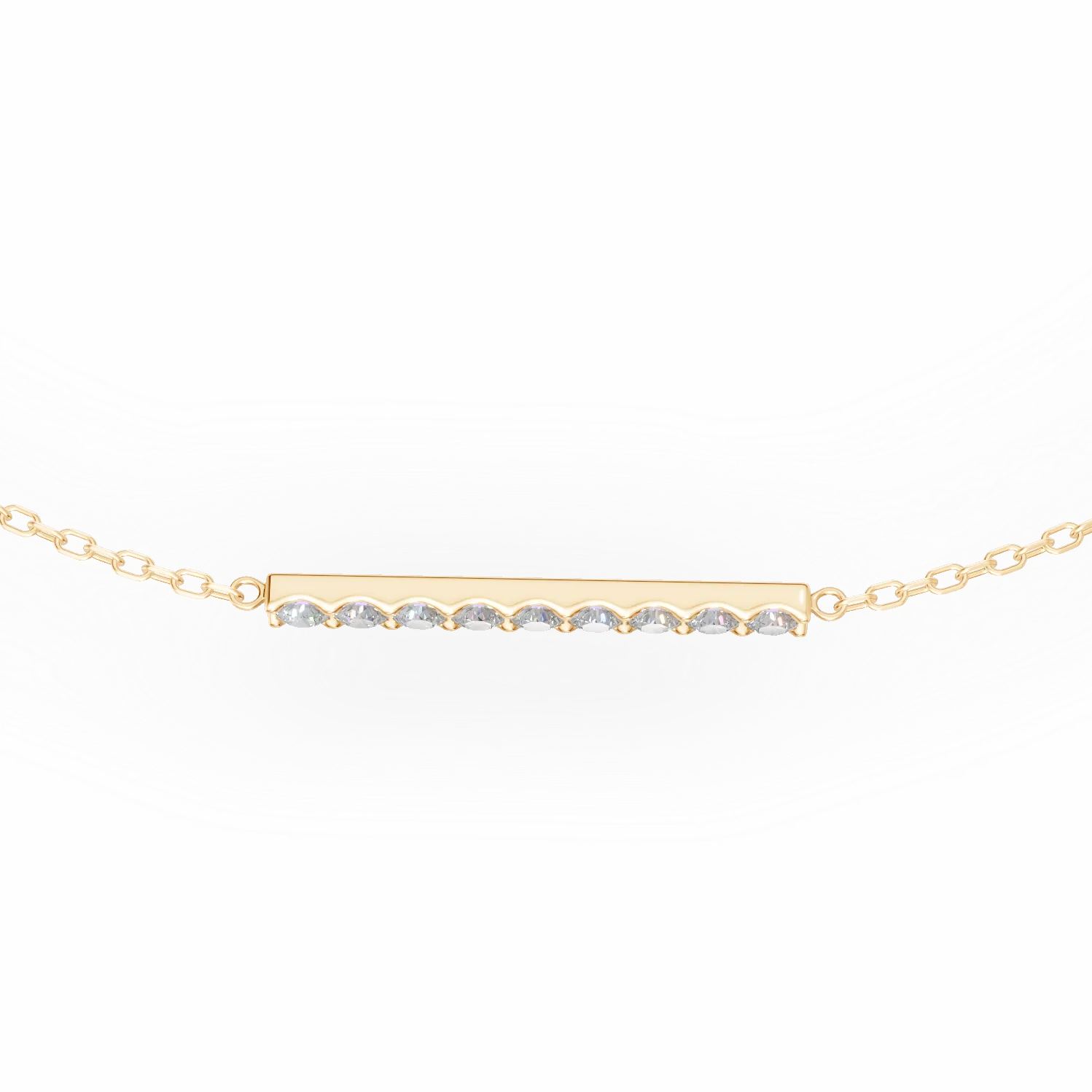 Yellow gold bracelet with 0.1ct diamonds