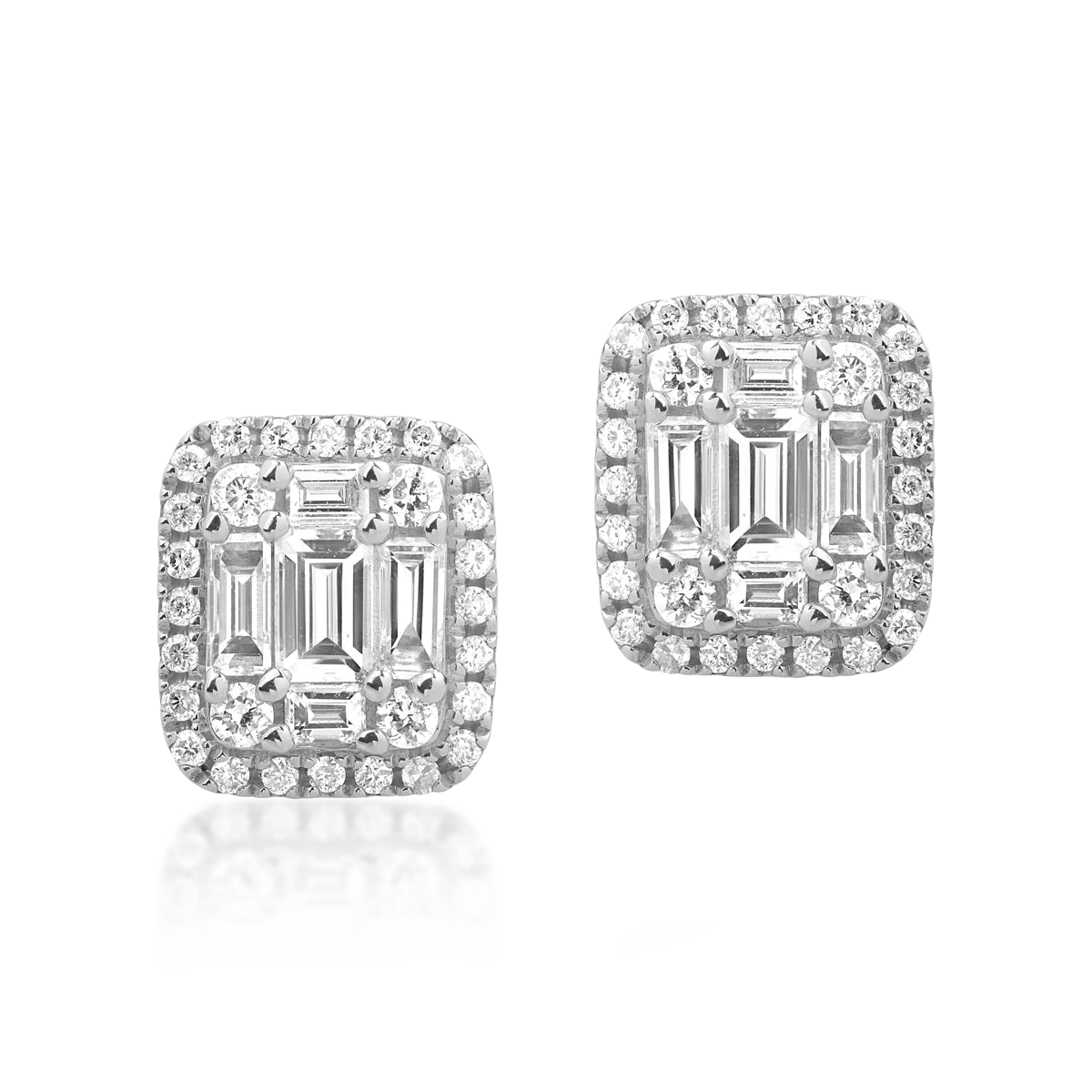 Kolczyki z białego złota z diamentami o masie 0.7ct-187712