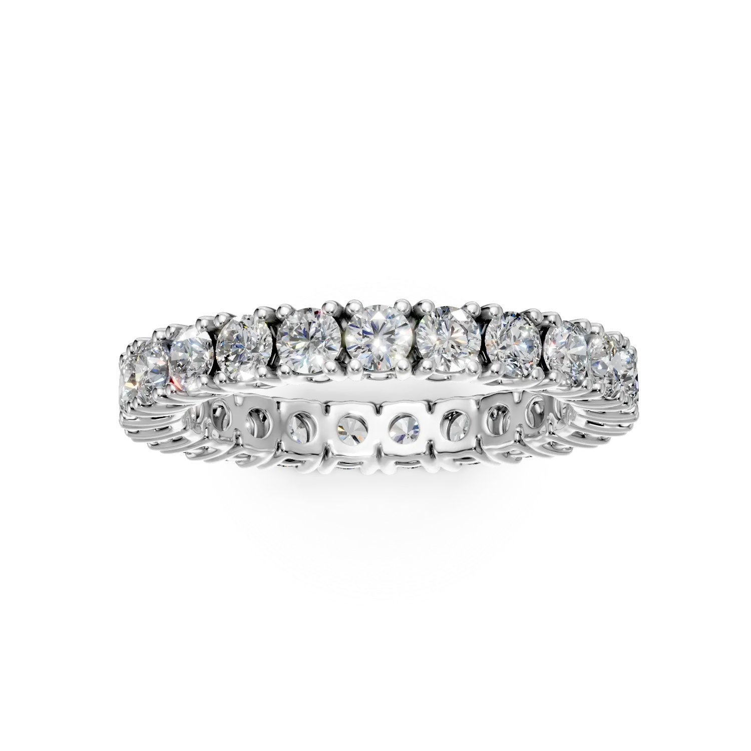 Inel eternity din aur alb cu diamante de 1.7ct