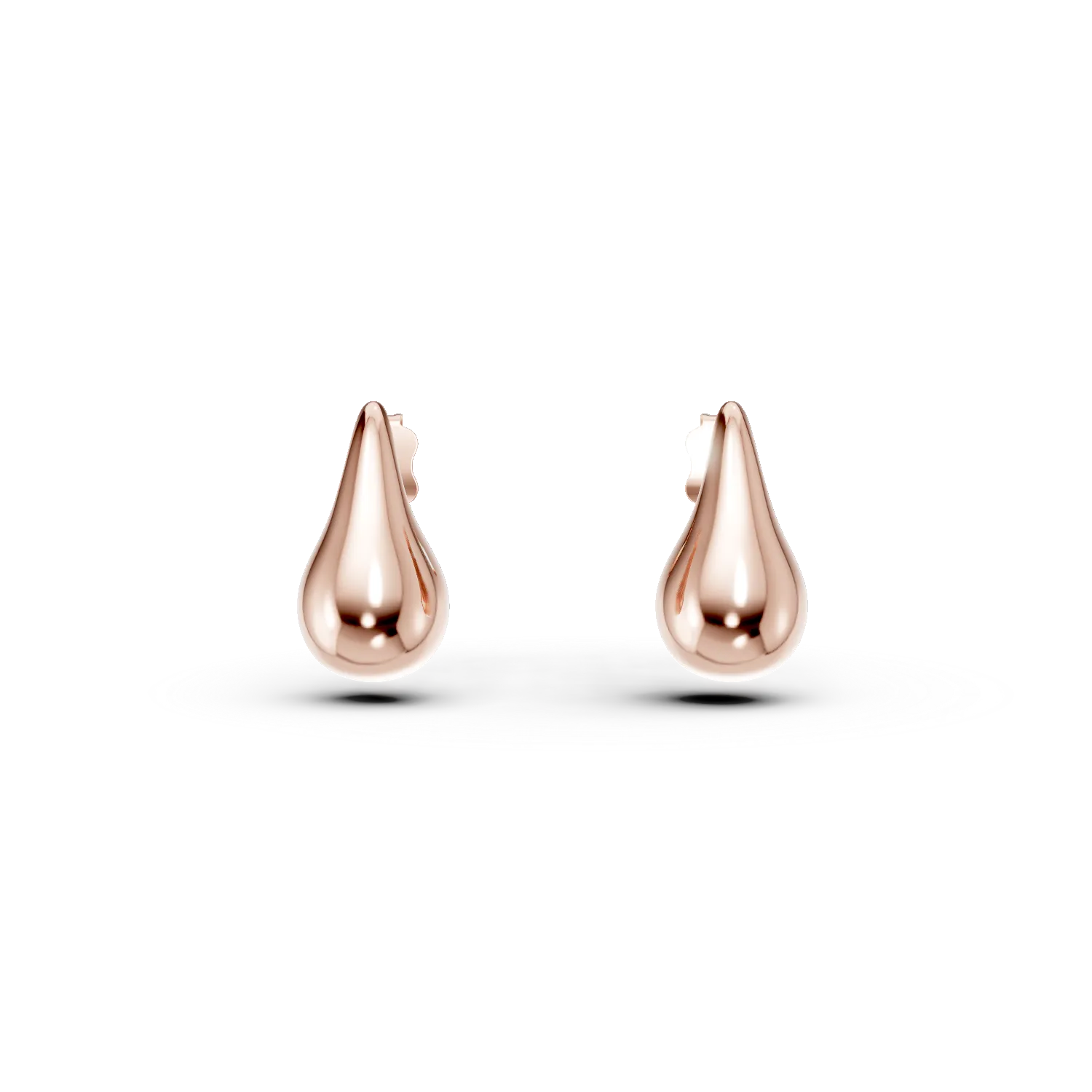 Rose gold teardrop earrings