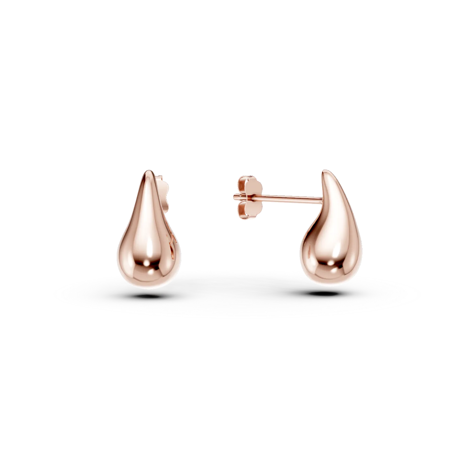 Rose gold teardrop earrings