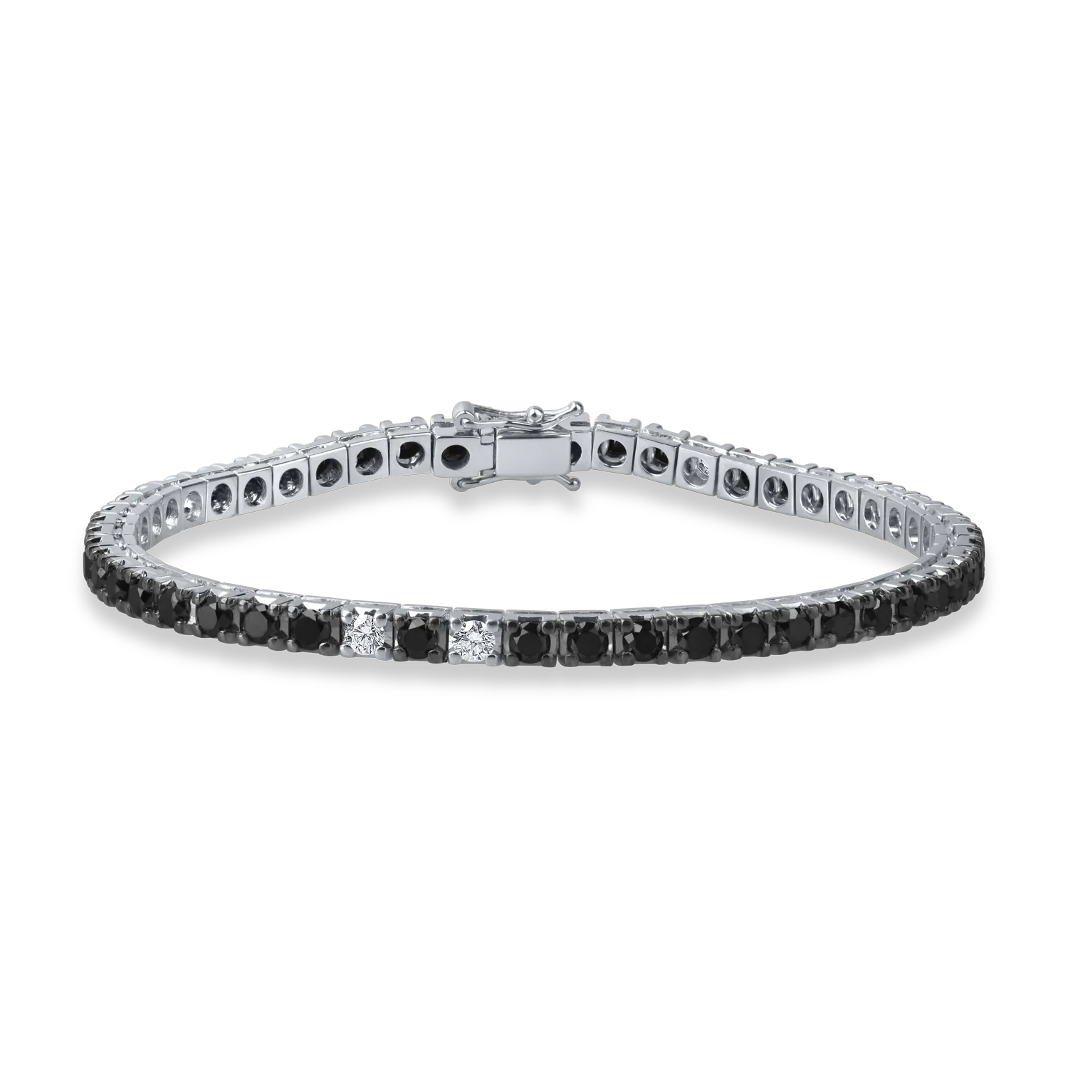 Bratara tennis din aur alb cu diamante de 5ct