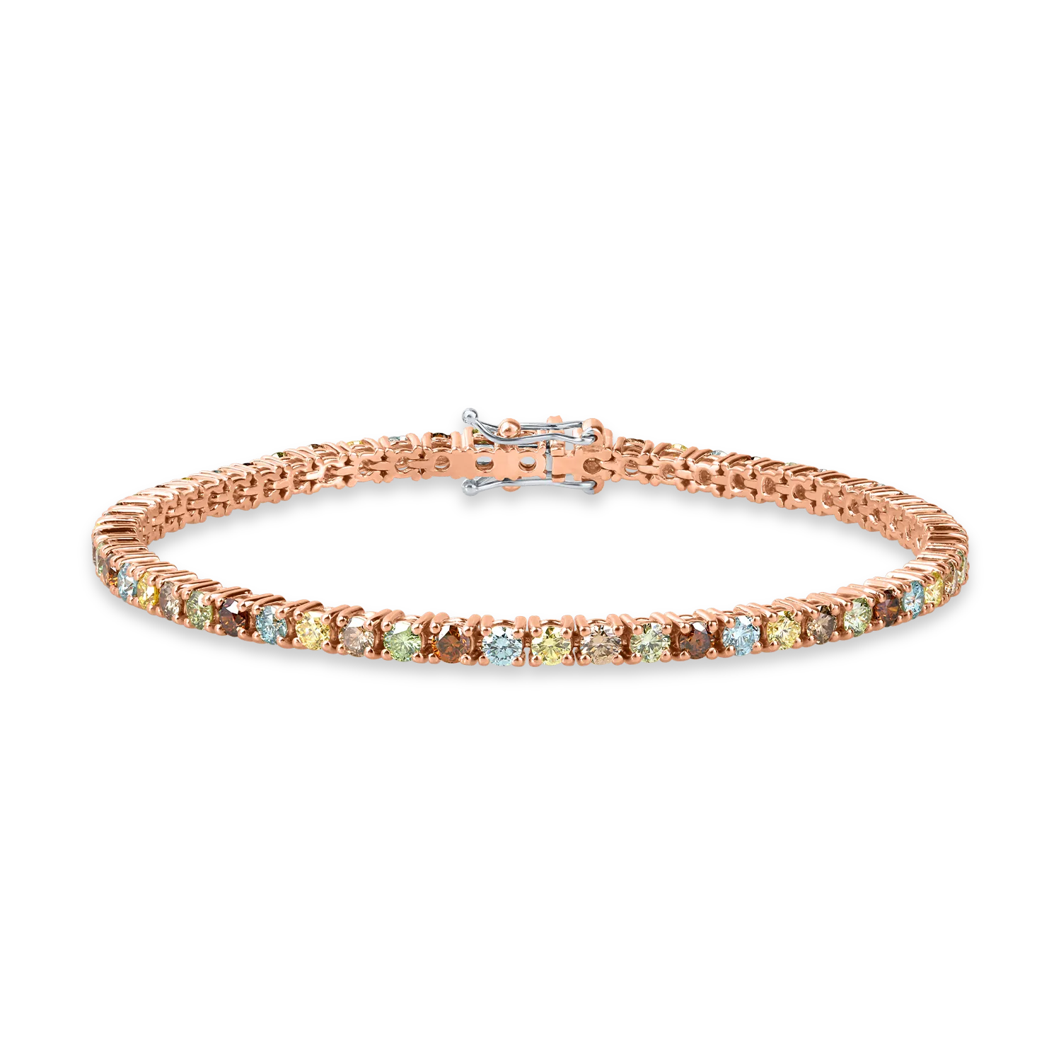 Rózsarany tenisz karkötő 3.8ct gyémántokkal-188294