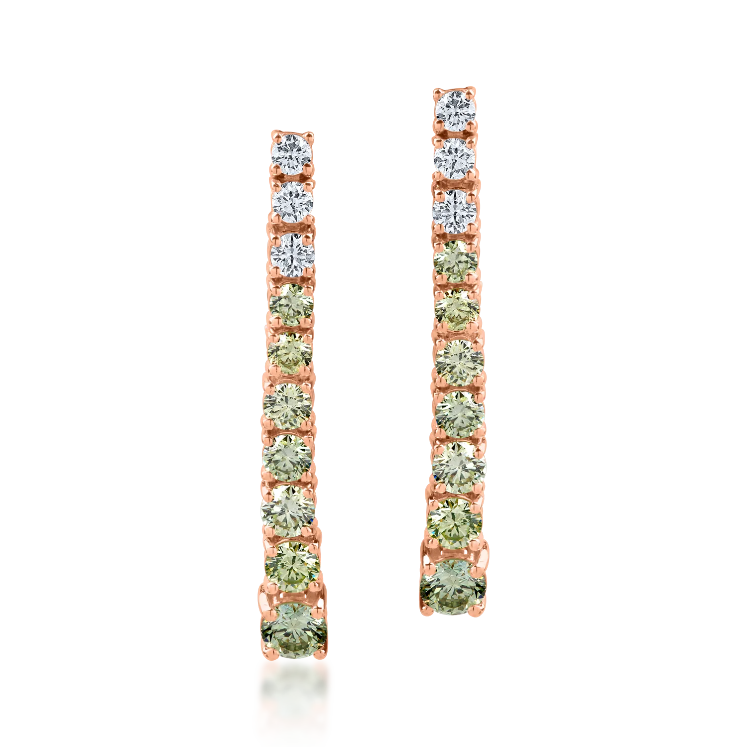 Rose gold earrings with 1.2ct diamonds