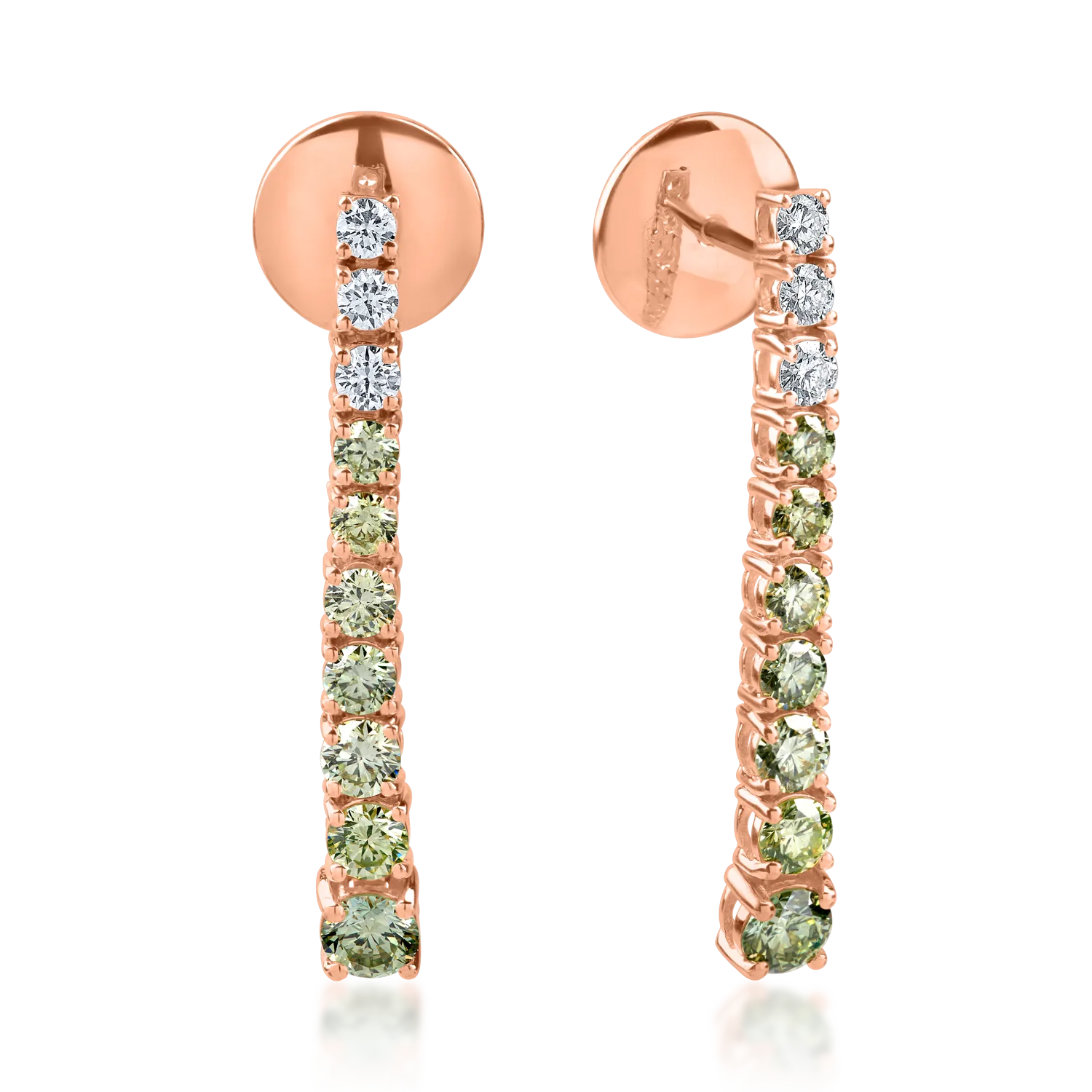 Rose gold earrings with 1.2ct diamonds