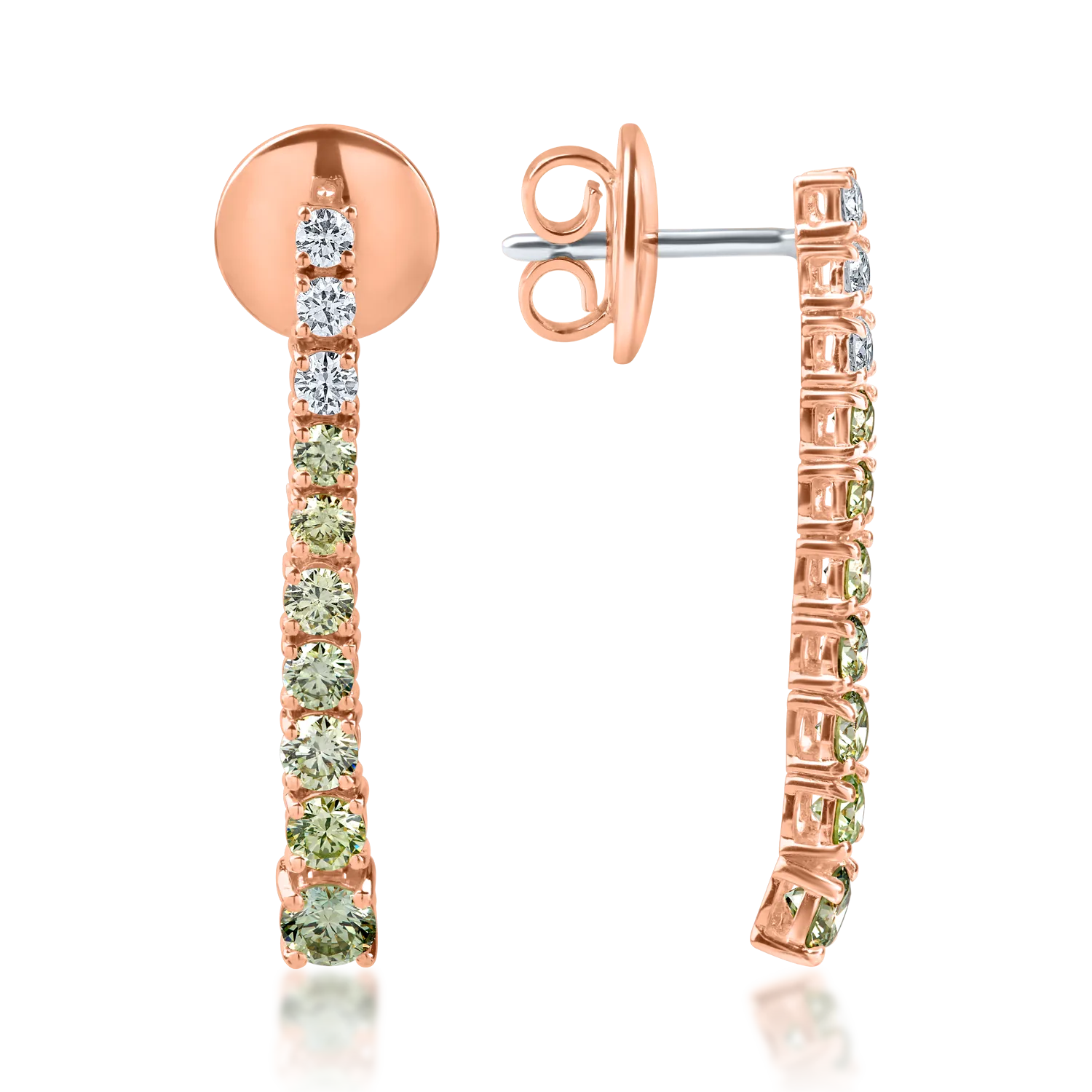 Rose gold earrings with 1.2ct diamonds