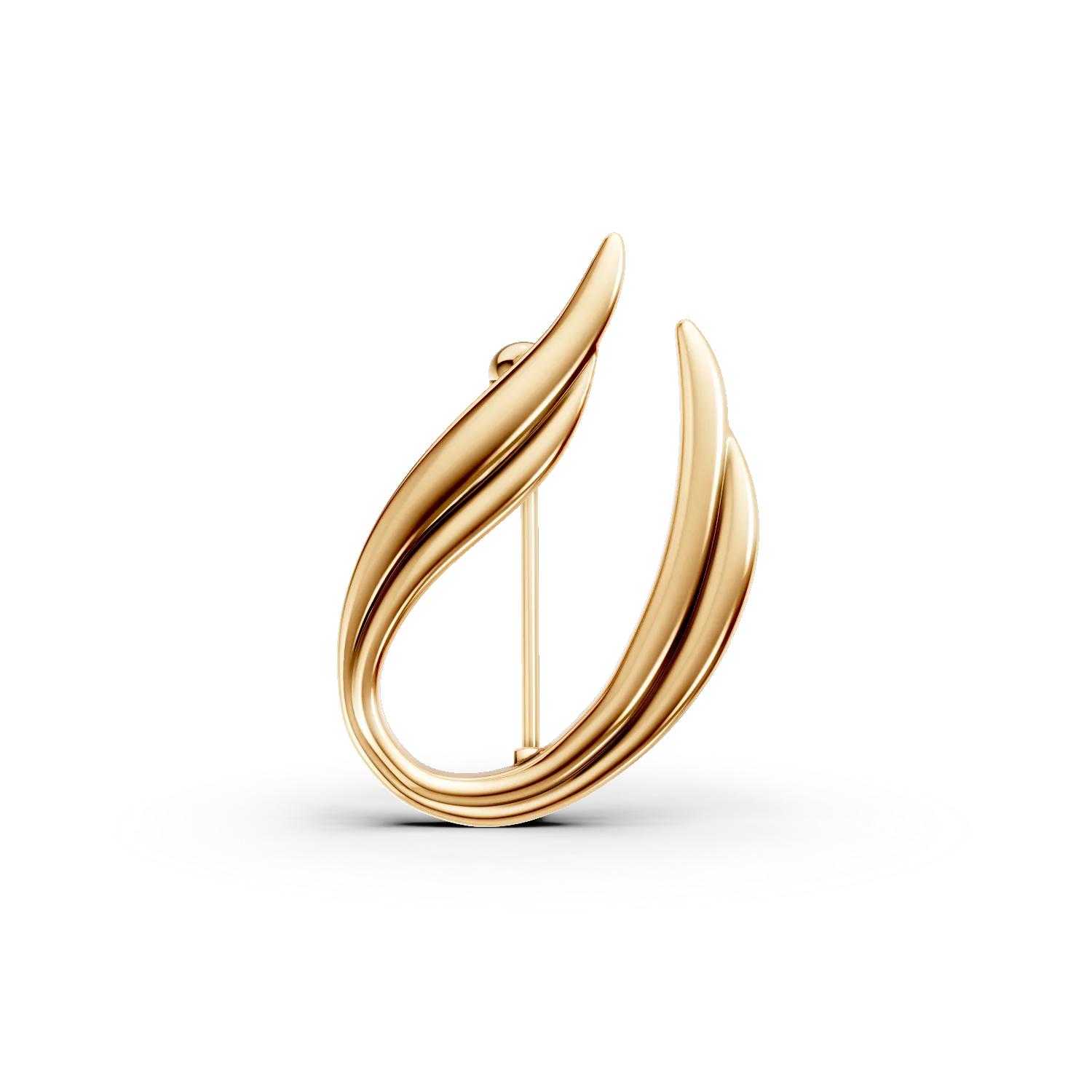 Brosa minimalista din aur galben