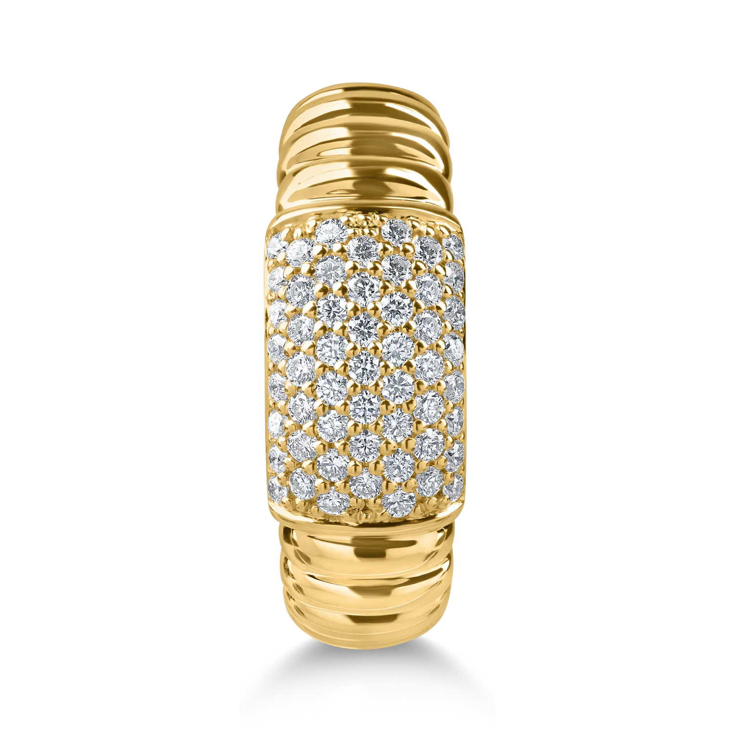 Inel din aur galben cu diamante microsetting de 0.5ct - Imagine 3