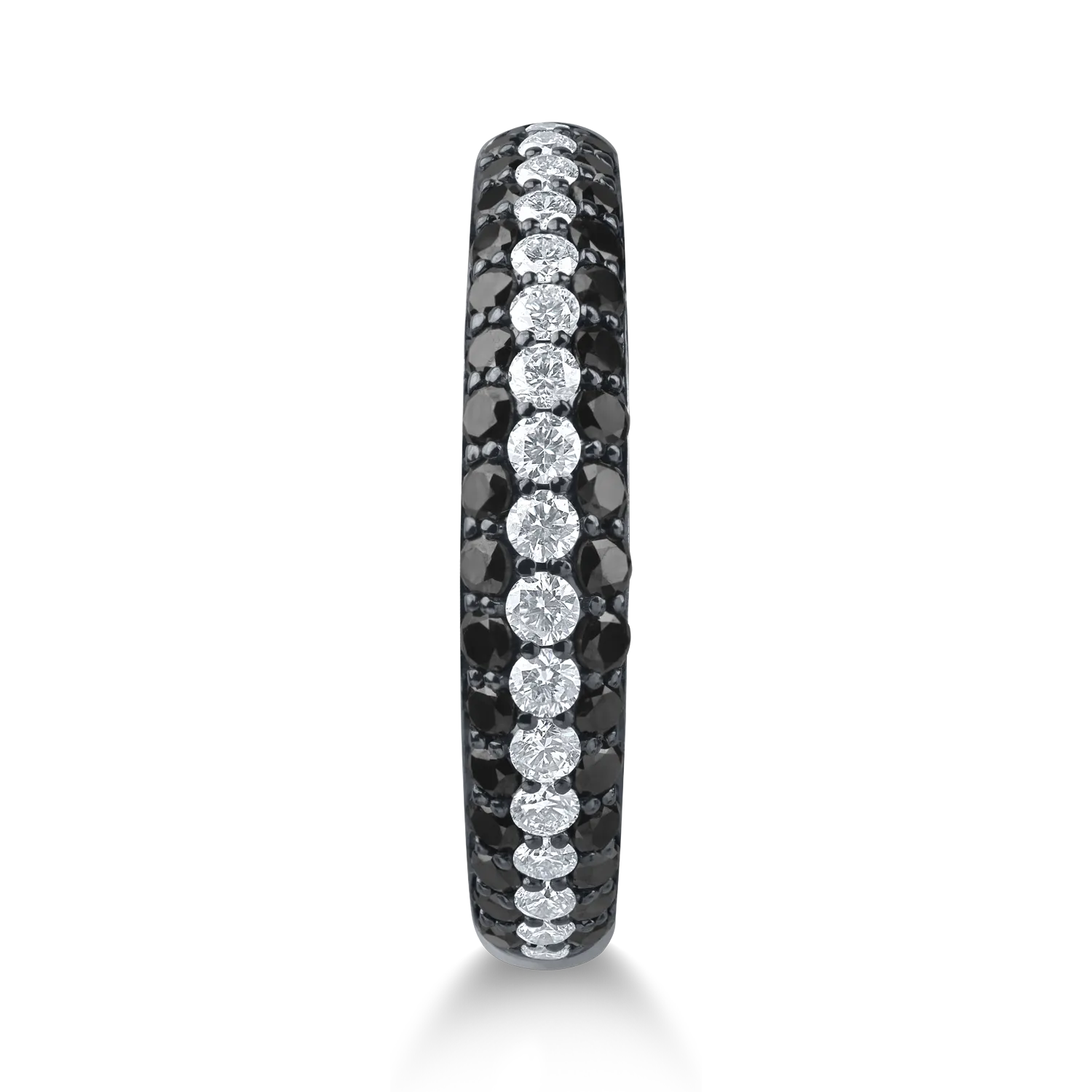 Inel semi eternity din aur alb cu diamante de 0.7ct