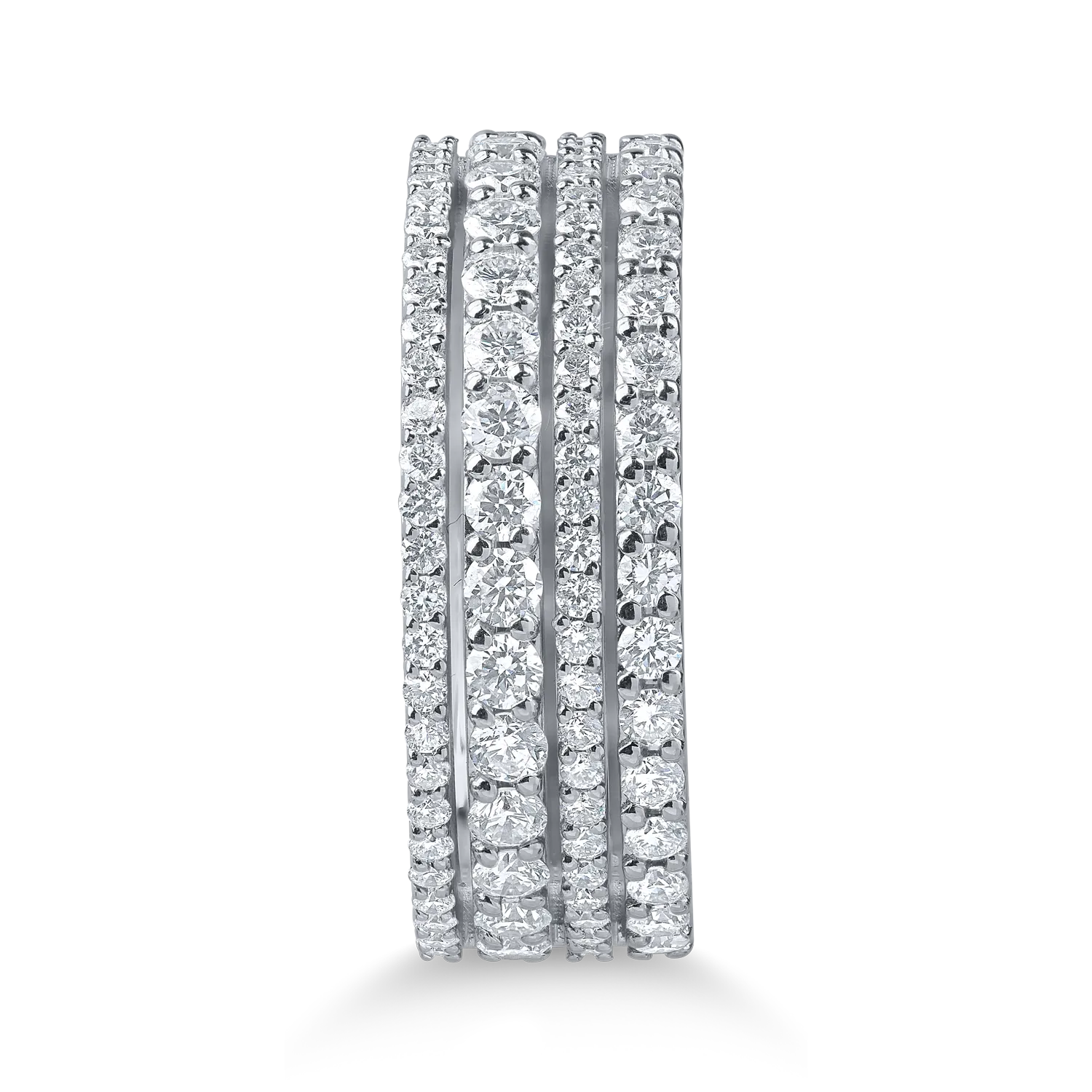 Inel din aur alb cu diamante microsetting de 1ct